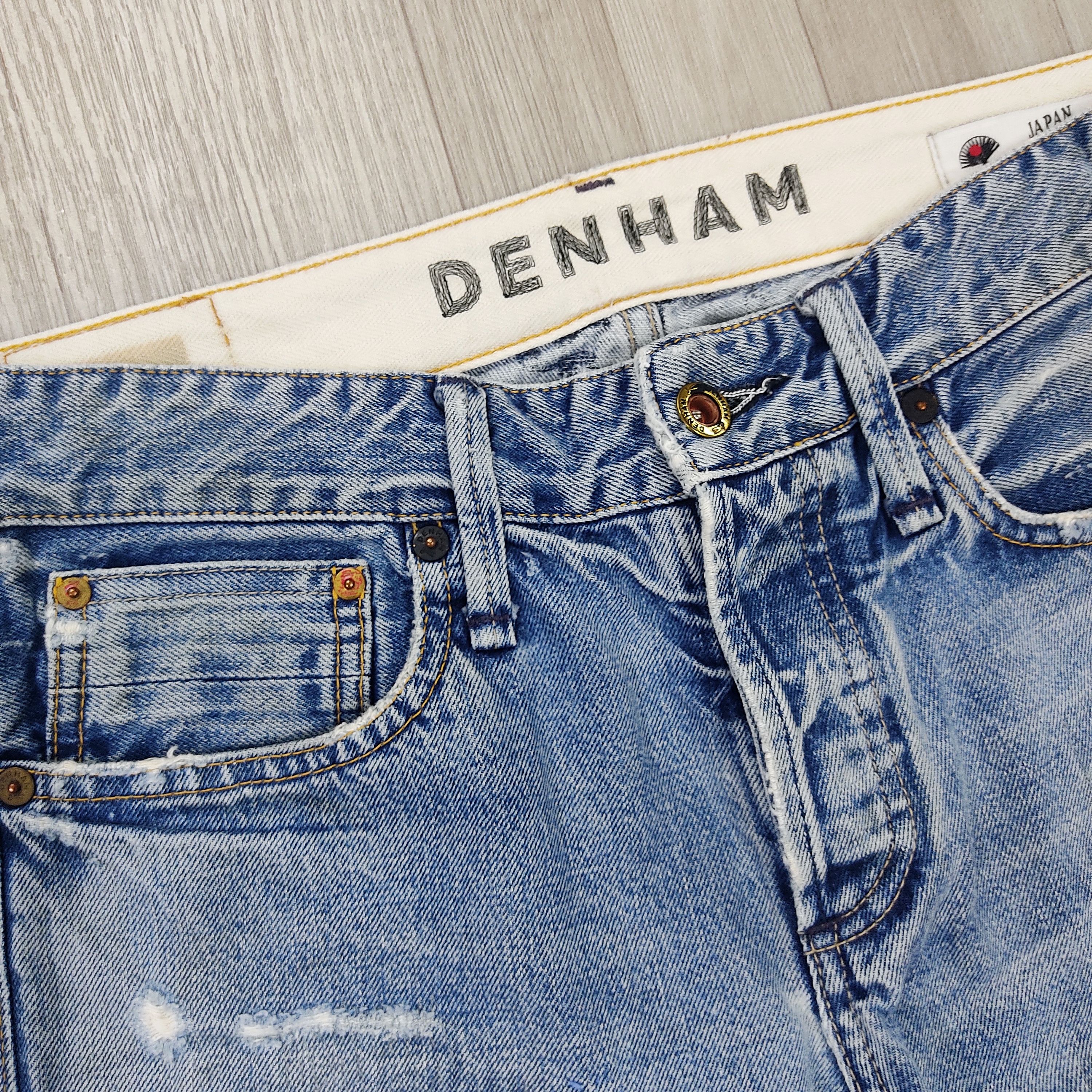 DENHAM DENHAM Razor Slim Japan Artisan Distressed Jeans Size US 30 / EU 46 - 4 Thumbnail
