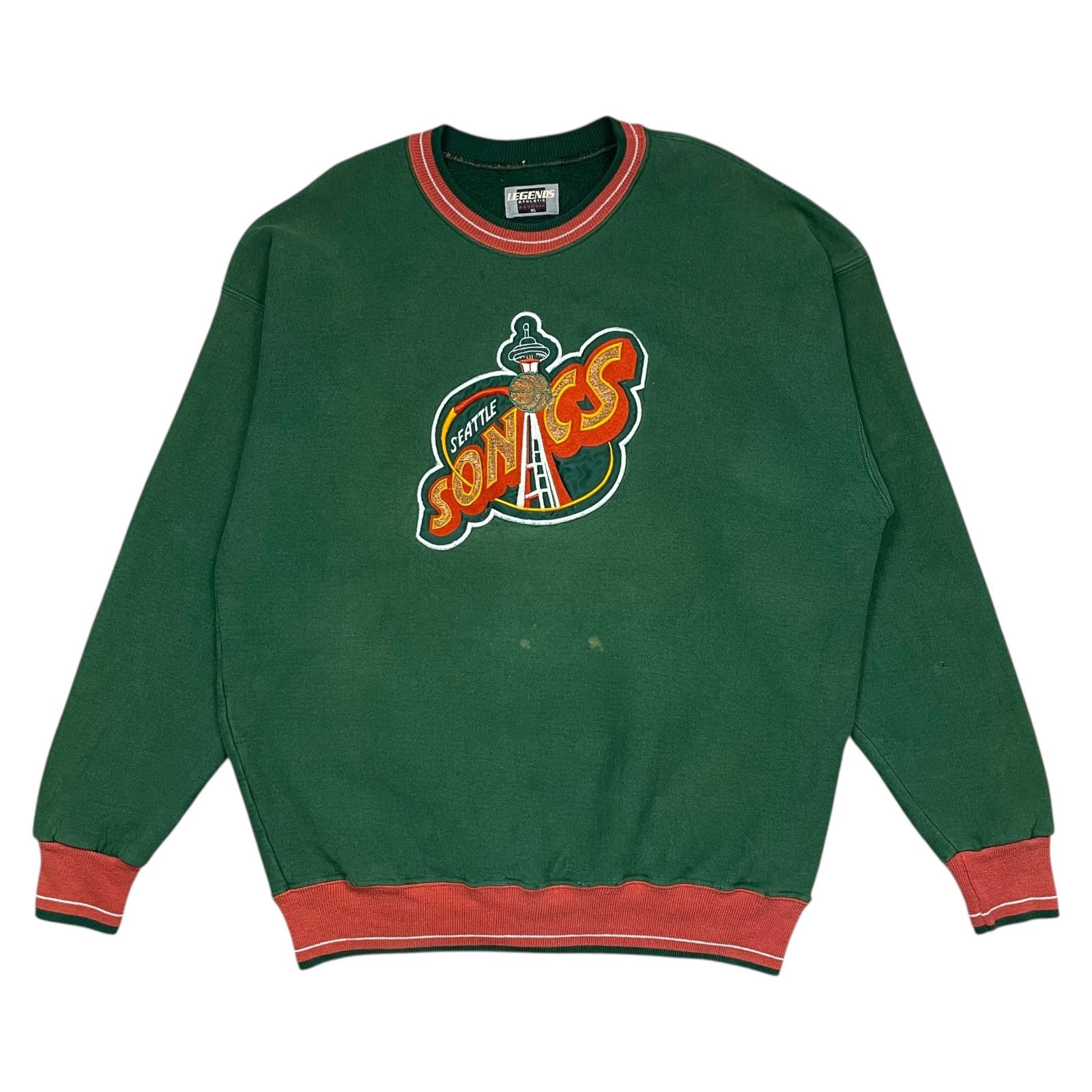 NBA VTG 90s SEATTLE SUPERSONICS SWEATSHIRT LEGENDS ATHLETIC XL Size US XL / EU 56 / 4 - 1 Thumbnail