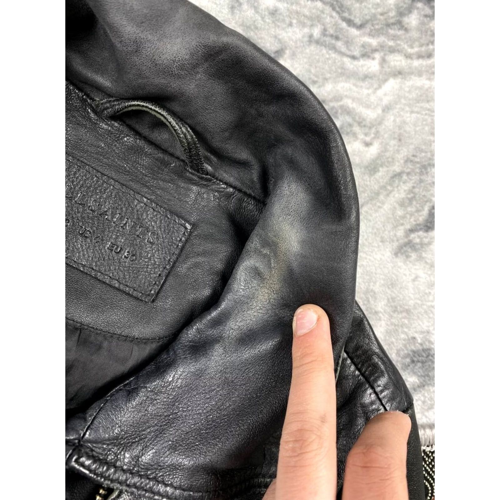 Allsaints VINTAGE AllSaints Belvedere Leather Jacket Women 36 Black Biker Shirt Style 6? Size XS / US 0-2 / IT 36-38 - 6 Thumbnail