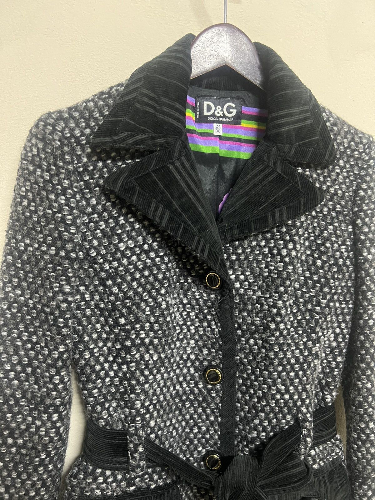 Dolce & Gabbana Dolce & Gabbana Women’s Wool Knit Tie-belted Coats Size XS / US 0-2 / IT 36-38 - 6 Thumbnail