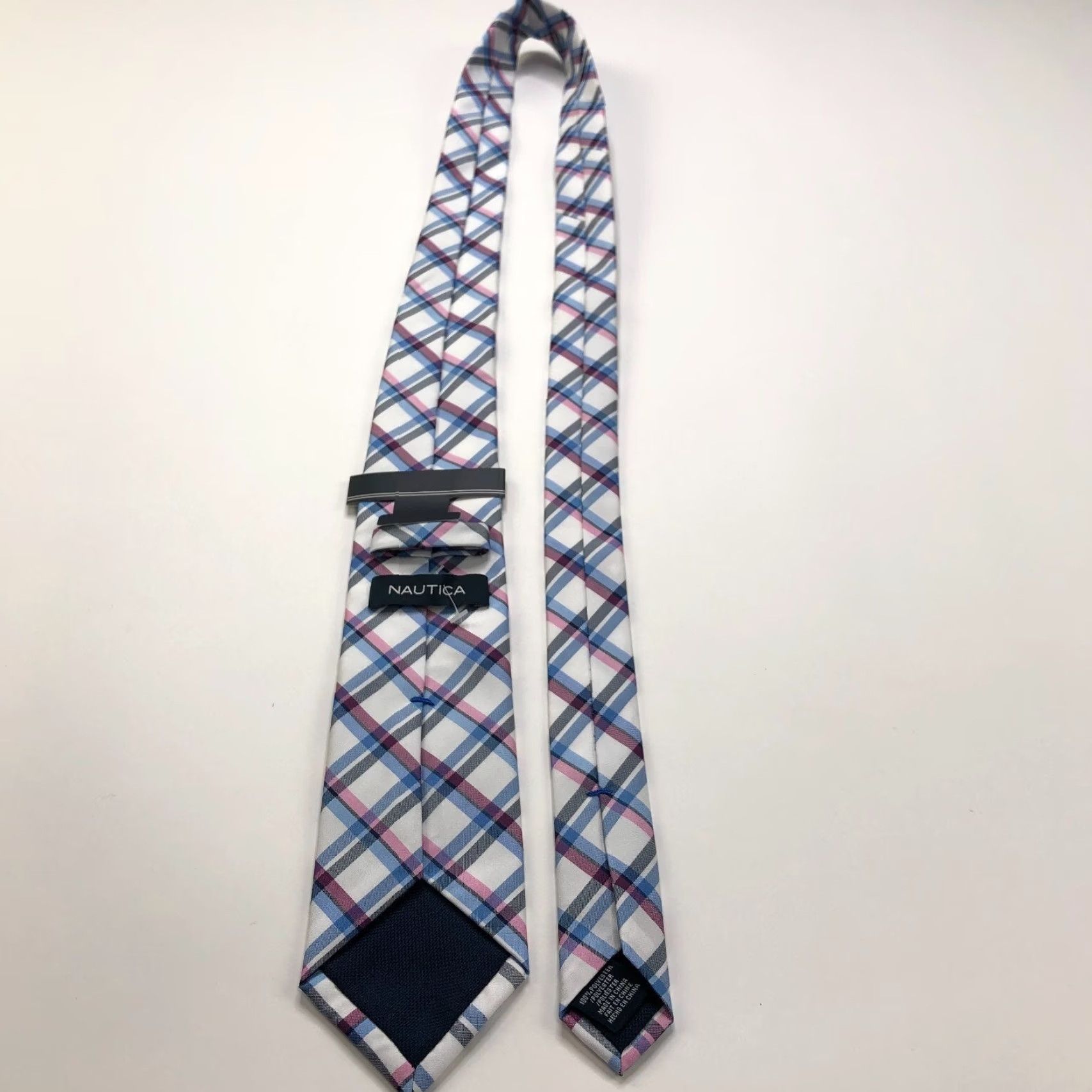 Nautica VINTAGE Nautica Tie Geometric 3-in/56-in Men’s Polyester Neck Tie Blue 100% Polyester Classic Length 57"-60" Adjustable Mens Size ONE SIZE - 5 Thumbnail