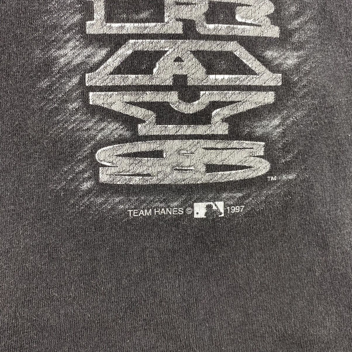 MLB × Vintage Vintage 90s DEVIL RAYS MLB Usa Print Team Hanes Black Short Size US M / EU 48-50 / 2 - 3 Thumbnail