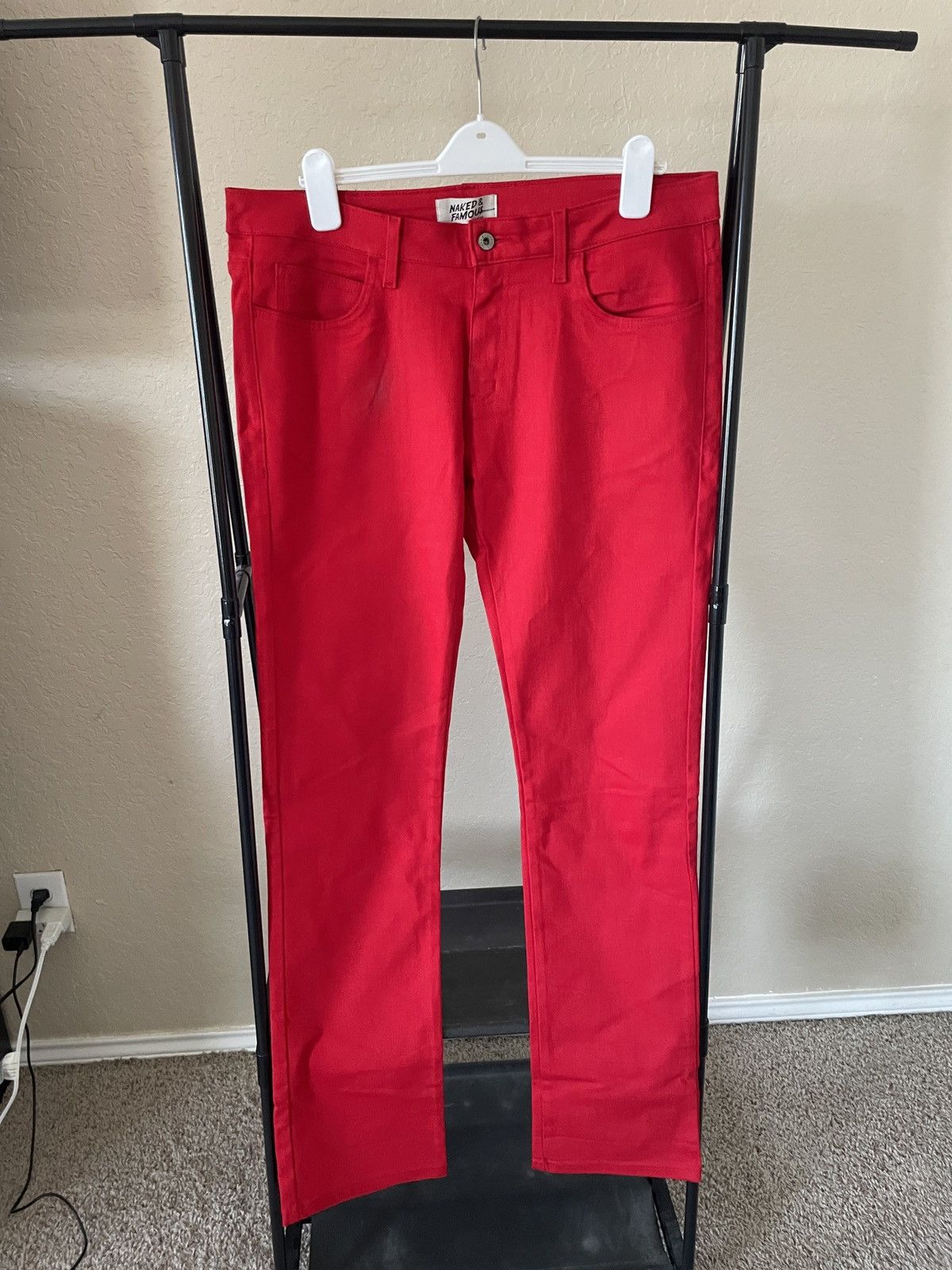 Naked & Famous Skinny Guy (Red Dragon Power stretch) denim jeans Size US 38 / EU 54 - 1 Thumbnail