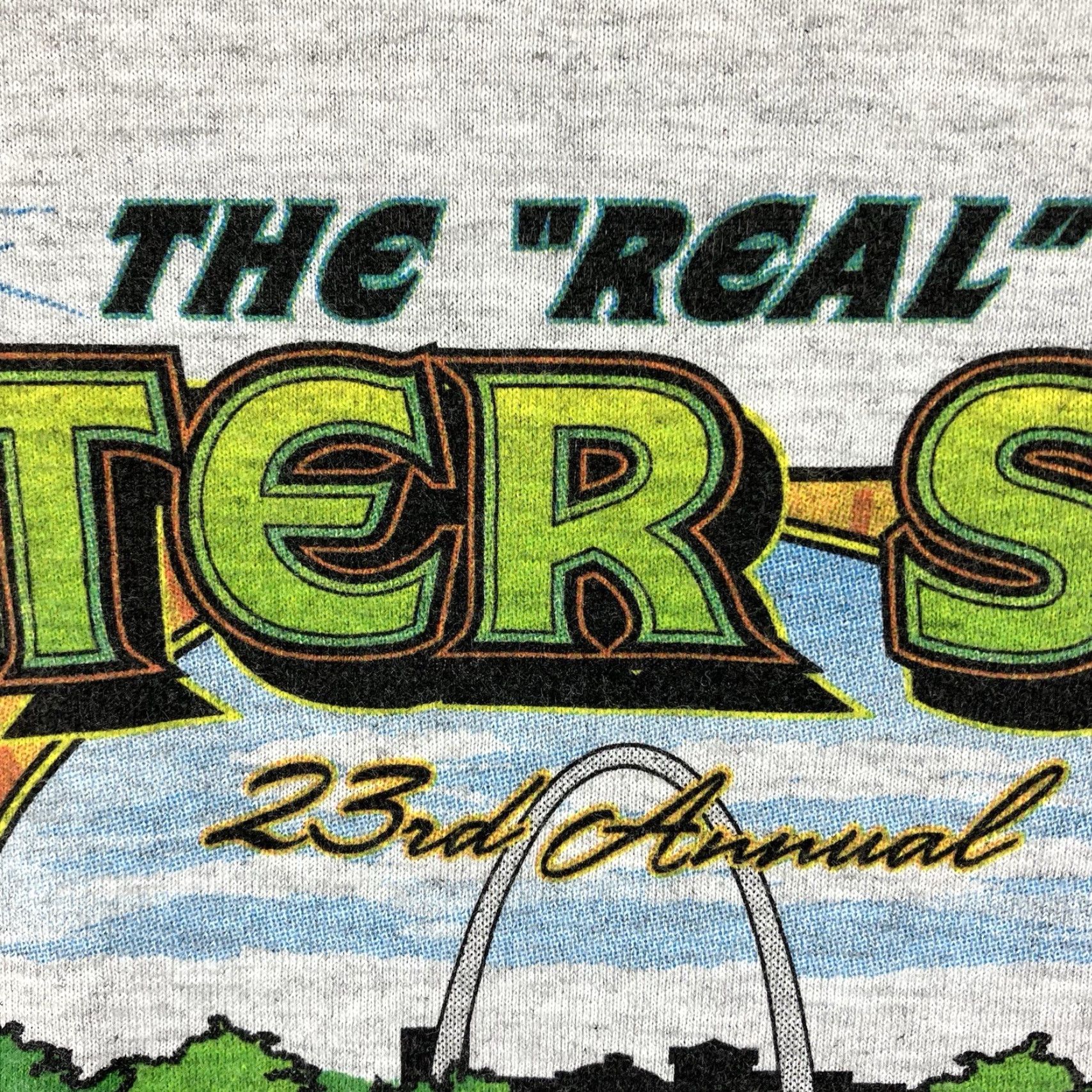 Jerzees VINTAGE Mens T-Shirt Street Rod Logo 2009 St. Louis Street Rod Association Real Easter Show Gray L Size US L / EU 52-54 / 3 - 5 Thumbnail