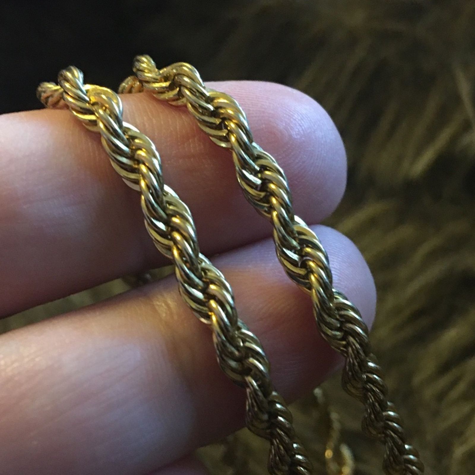 Vintage Vintage gold tone twisted rope chain necklace Size ONE SIZE - 7 Thumbnail