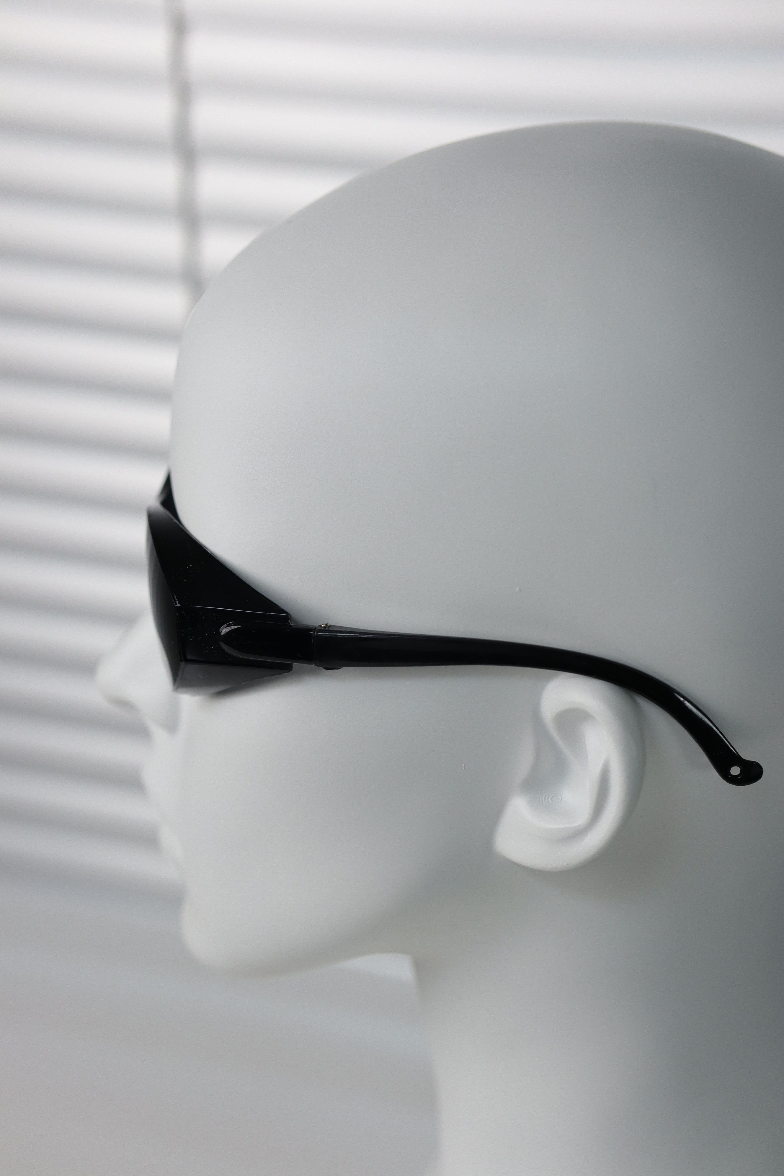 Japanese Brand Y2k Large Wide Safety Glasses Sunglasses Black Unisex OS Size ONE SIZE - 8 Thumbnail