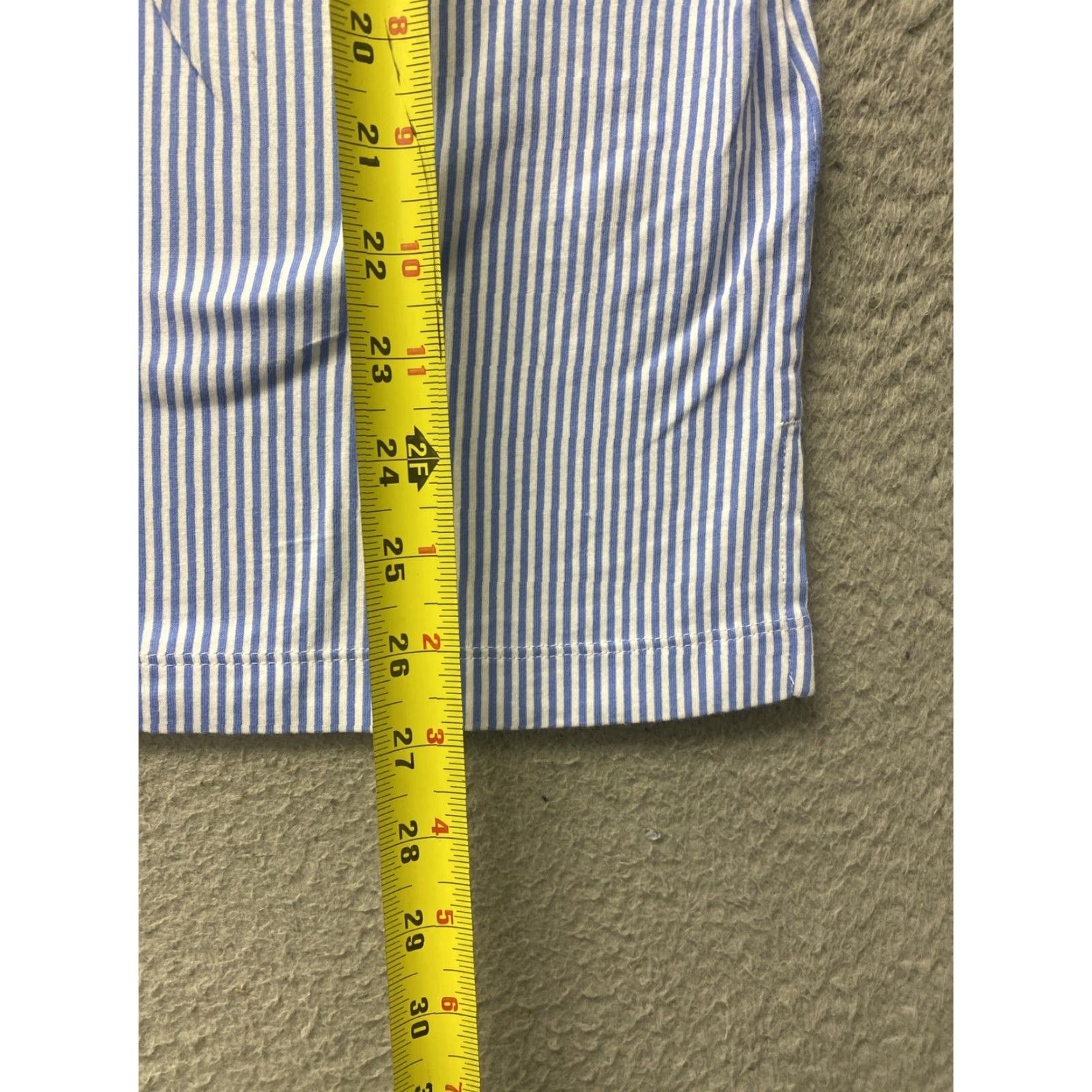 Ralph Lauren VINTAGE Ralph Lauren Women’s Pajama Shirt Button-Up XL Blue Striped Sleepwear 38-66 Size XL / US 12-14 / IT 48-50 - 7 Thumbnail