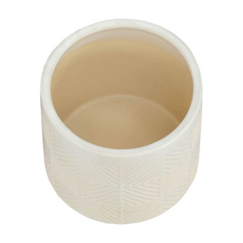 Designer × Homemade S/2 6/8" TEXTURED PLANTERS, SHINY WHITE Size US L / EU 52-54 / 3 - 5 Thumbnail