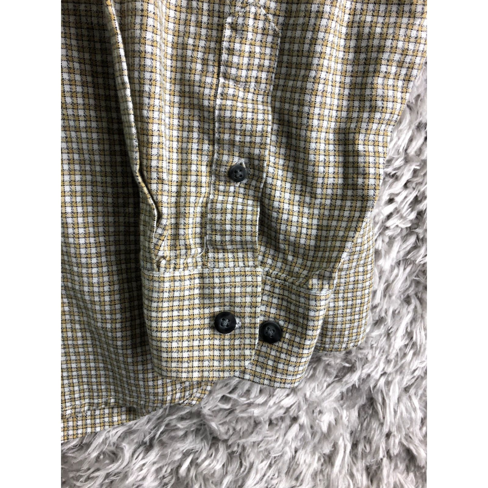 Dockers DOCKERS Mens XL Beige Plaid Long Sleeve Button Down Collar Shirt Size US XL / EU 56 / 4 - 3 Thumbnail