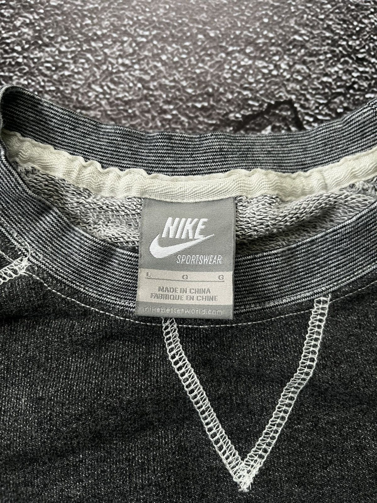 Nike 🤍 VINTAGE 90’S NIKE SPELLOUT Y2K RETRO BOXY CREWNECK Size US L / EU 52-54 / 3 - 7 Thumbnail