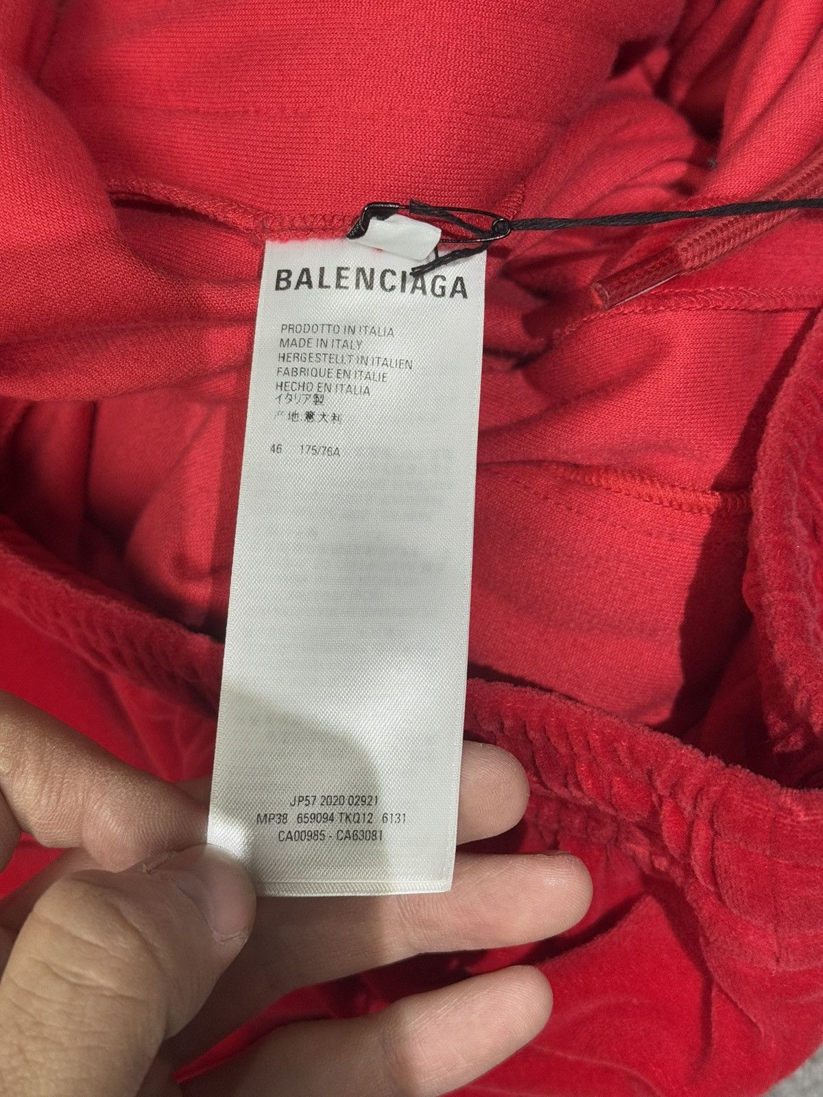 Balenciaga Balenciaga red velvet tracksuit pants Size US 32 / EU 48 - 4 Thumbnail