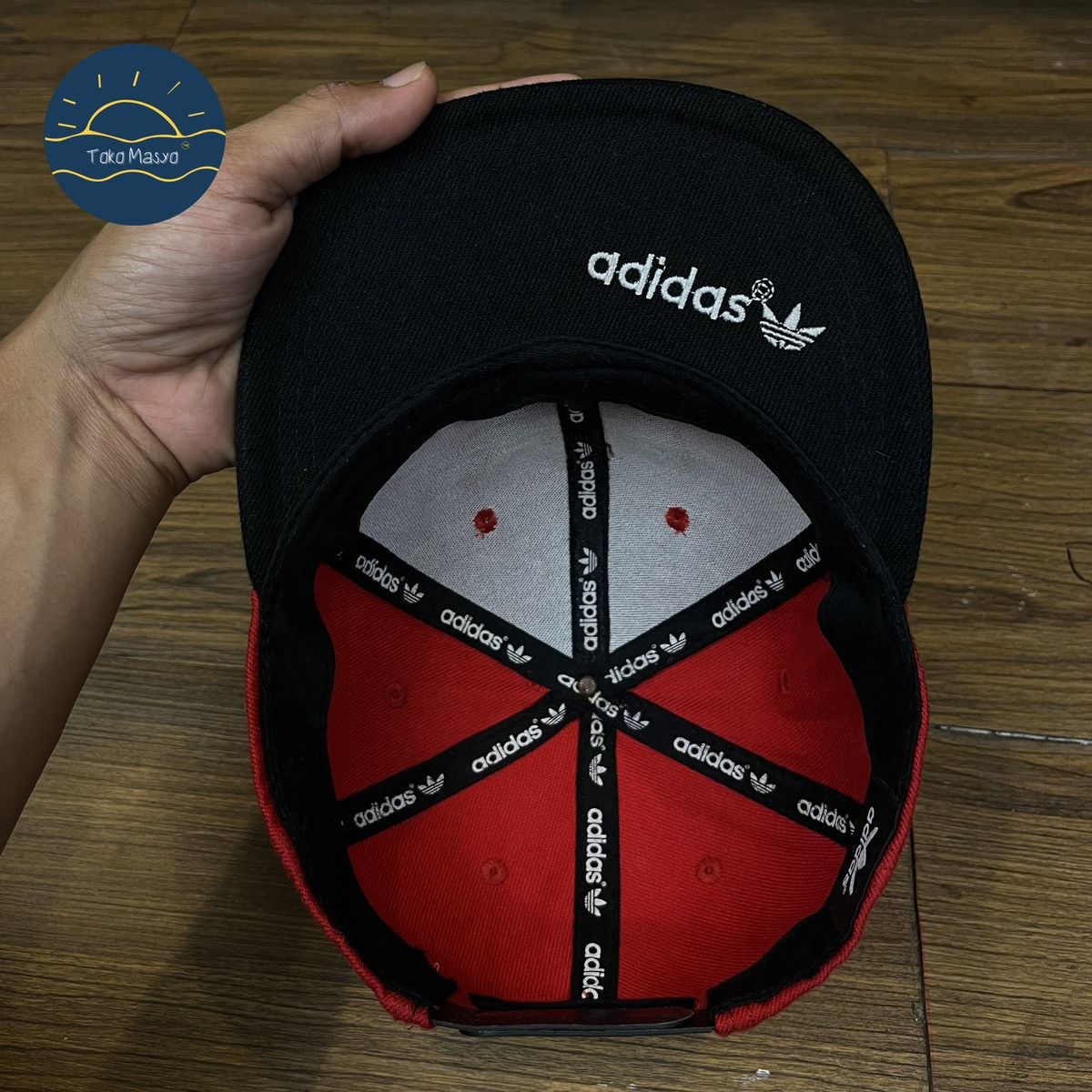 Adidas × Vintage Adidas Originals Snapback - Red & Black Iconic Trefoil Hat Size ONE SIZE - 7 Thumbnail