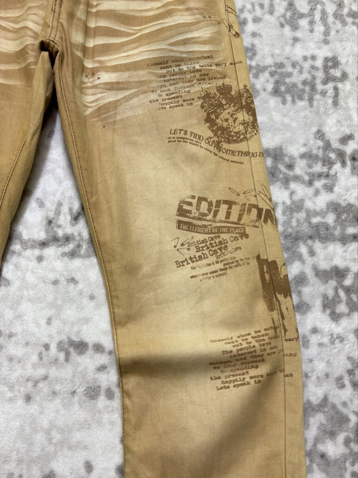 semanticdesign Vintage Semantic Design Poem Graphic All-Over Print Denim Size US 29 - 6 Thumbnail