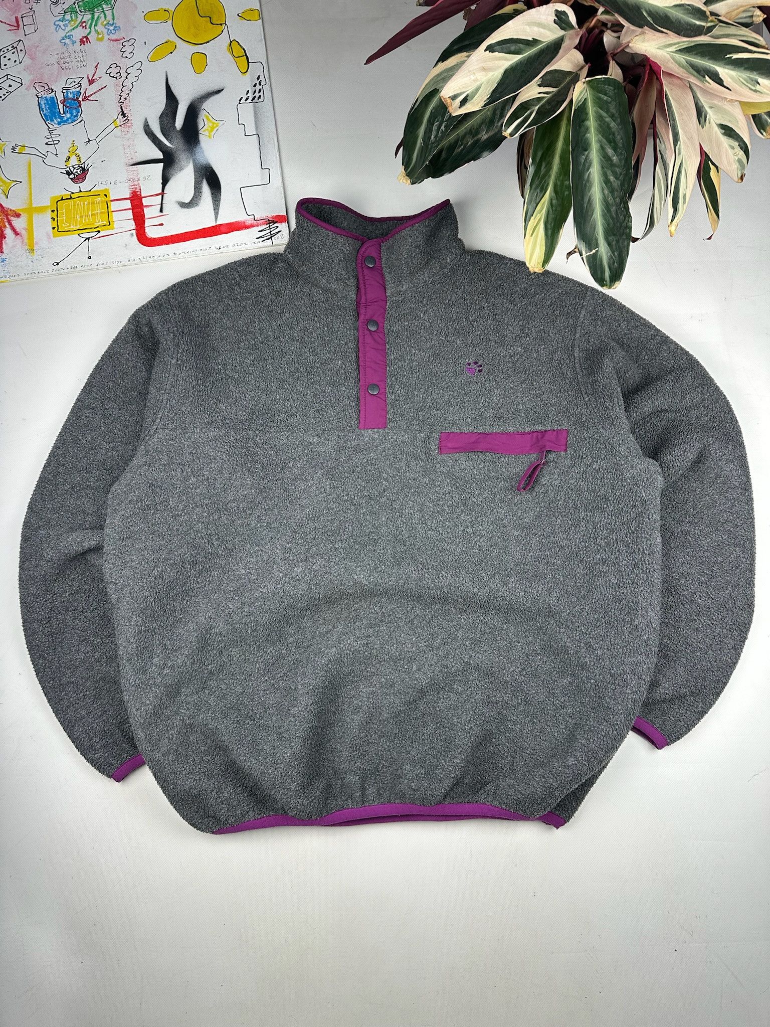 Jack Wolfskin Jack Wolfskin Sherpa Fleece Half Snap Button Patagonia style Size US XL / EU 56 / 4 - 1 Thumbnail
