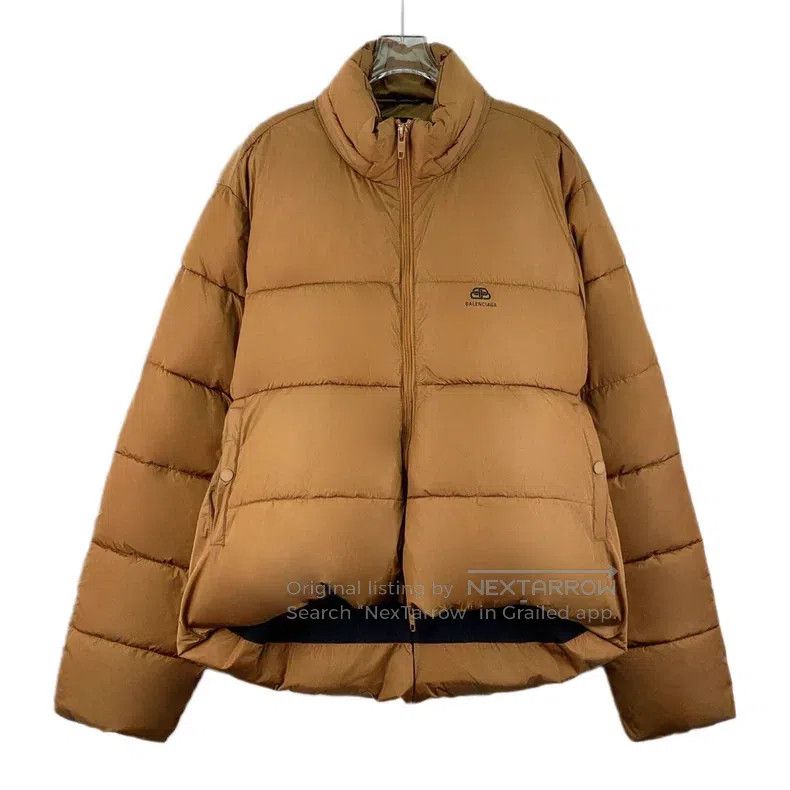 Balenciaga Balenciaga Brown logo letter print stand-up collar zip-up Size US M / EU 48-50 / 2 - 1 Thumbnail