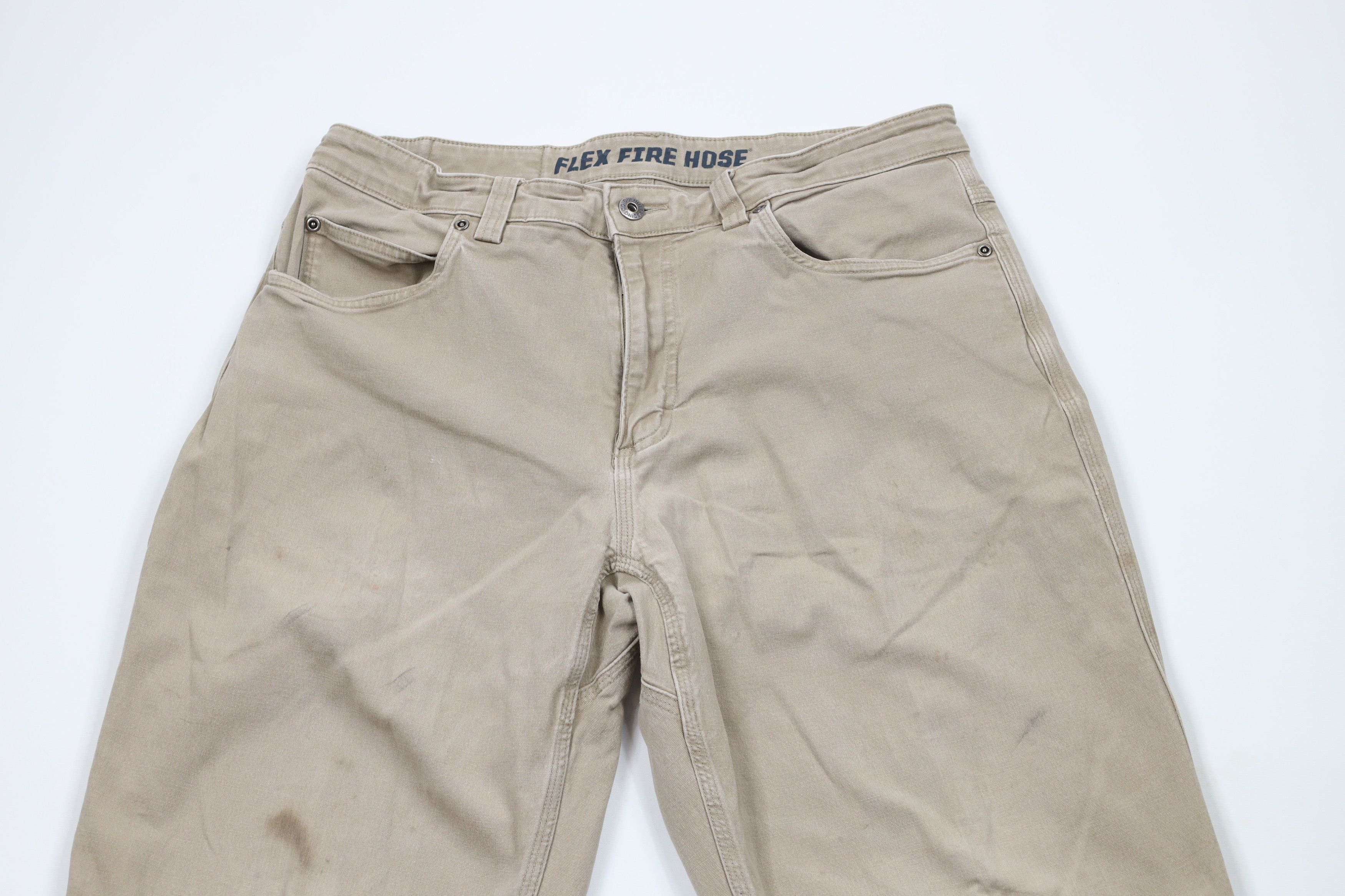 Duluth Trading Company × Vintage Duluth Trading Co Flex Fire Hose Dungaree Pants Beige Size US 34 / EU 50 - 2 Thumbnail