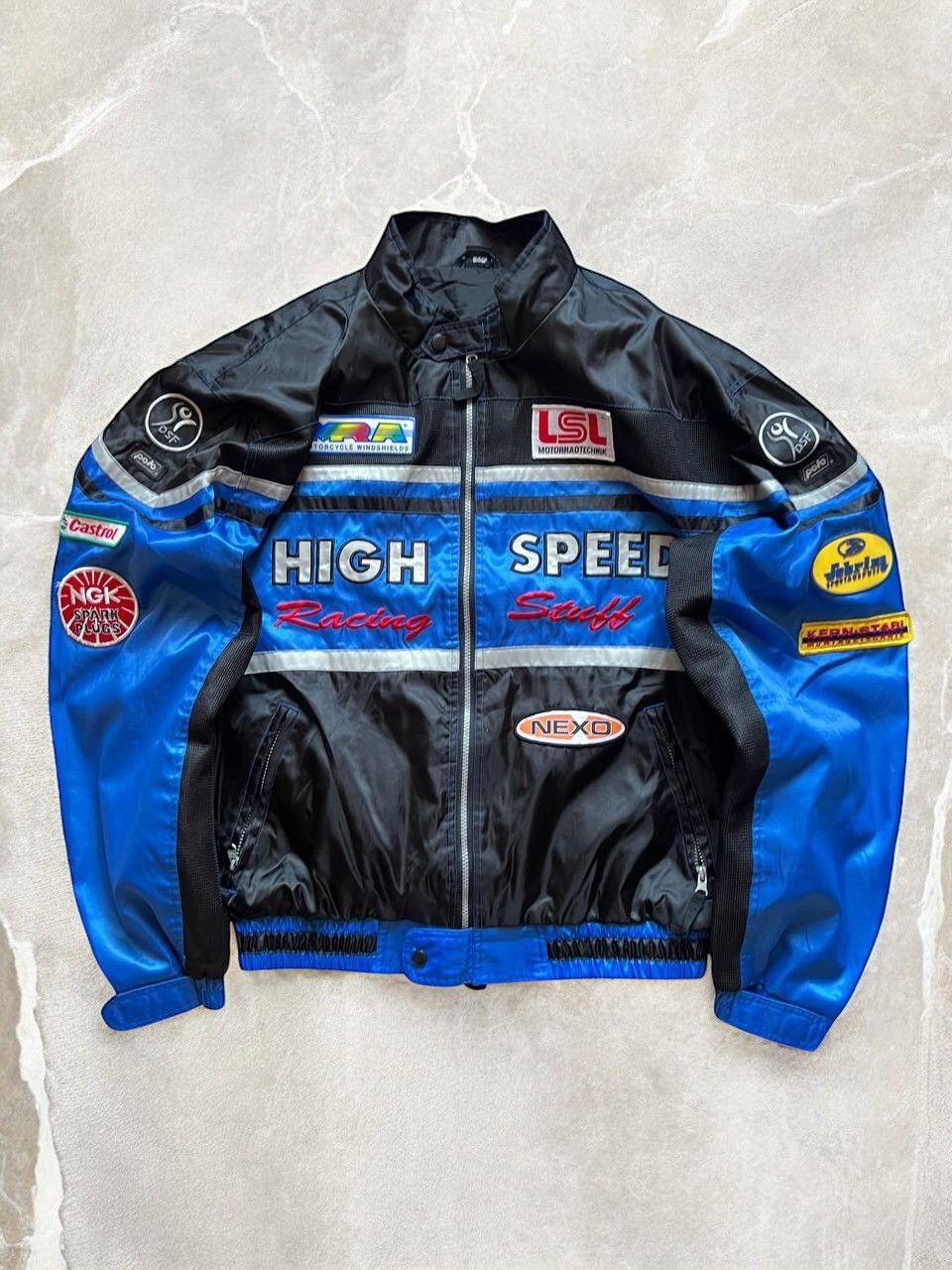 Vintage Vintage RACING JACKET SPEED MOTOBIKE Protective Shoulders Size US XL / EU 56 / 4 - 1 Thumbnail