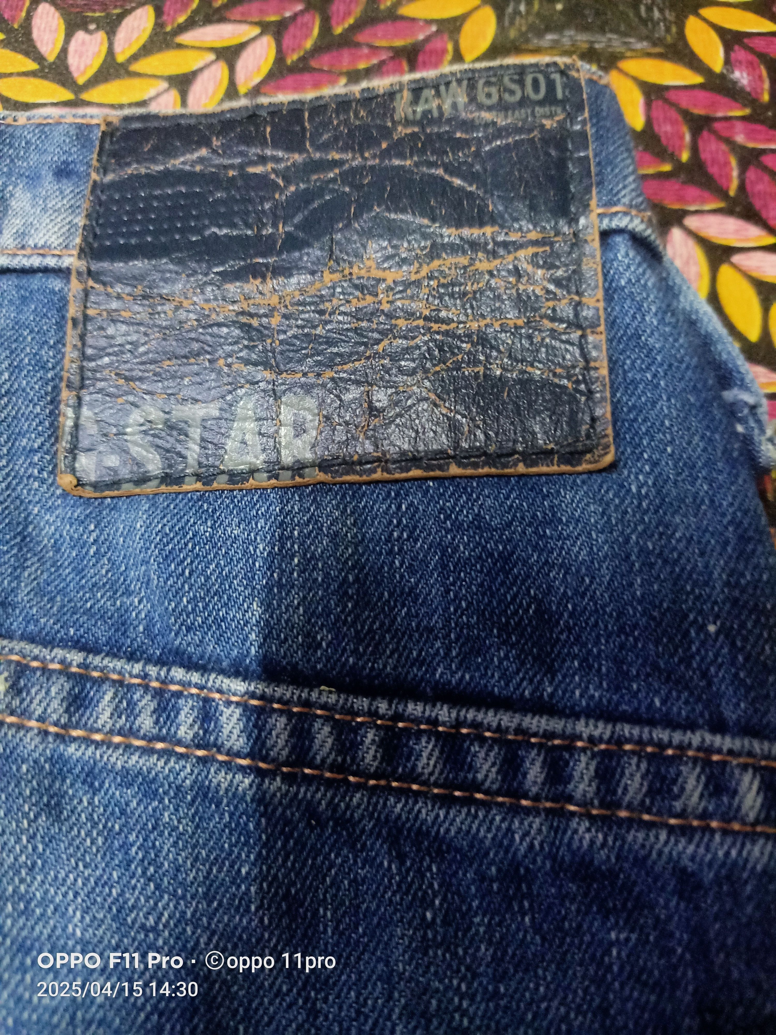 G-Star × Vintage Gstar Slim Fit Straight Curve Denim Distressdenim Size US 31 - 20 Thumbnail