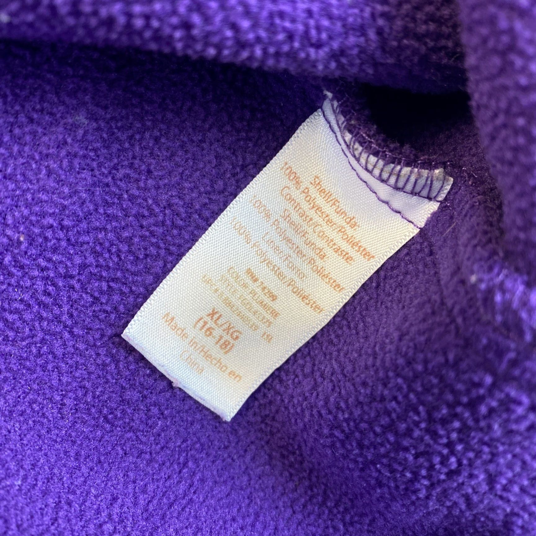 Faded Glory Faded Glory Women's Jacket XL Purple Sherpa Knit Long Sleeve Casual Jacket Teens Ladies 50-26 Size XL / US 12-14 / IT 48-50 - 6 Thumbnail