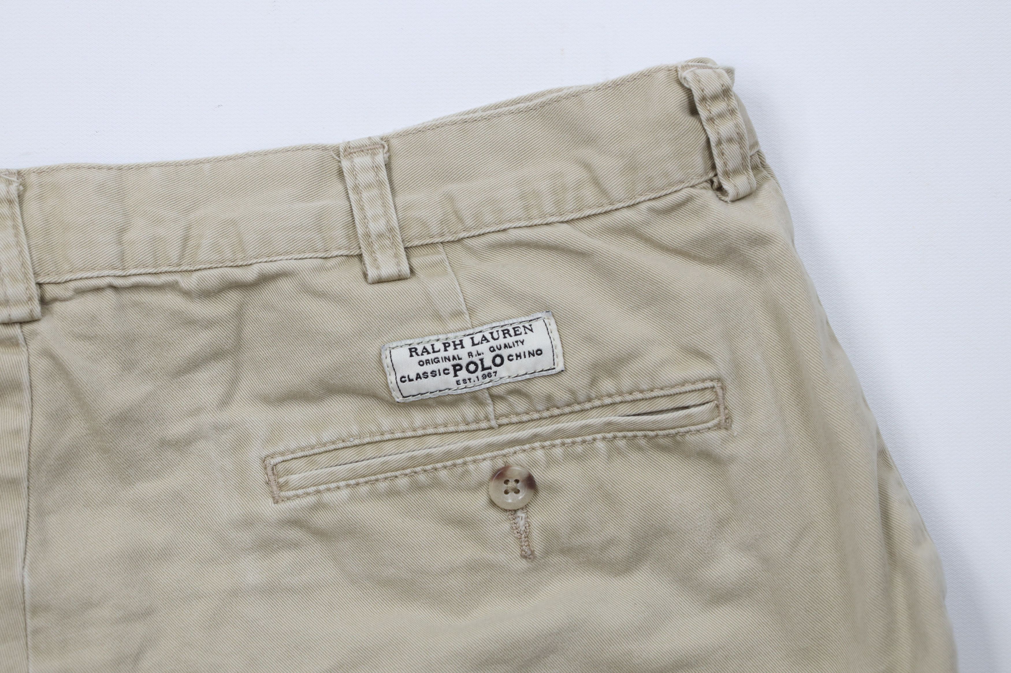 Ralph Lauren Vintage 90s Ralph Lauren Above Knee Chino Shorts Cotton Size US 36 / EU 52 - 14 Thumbnail