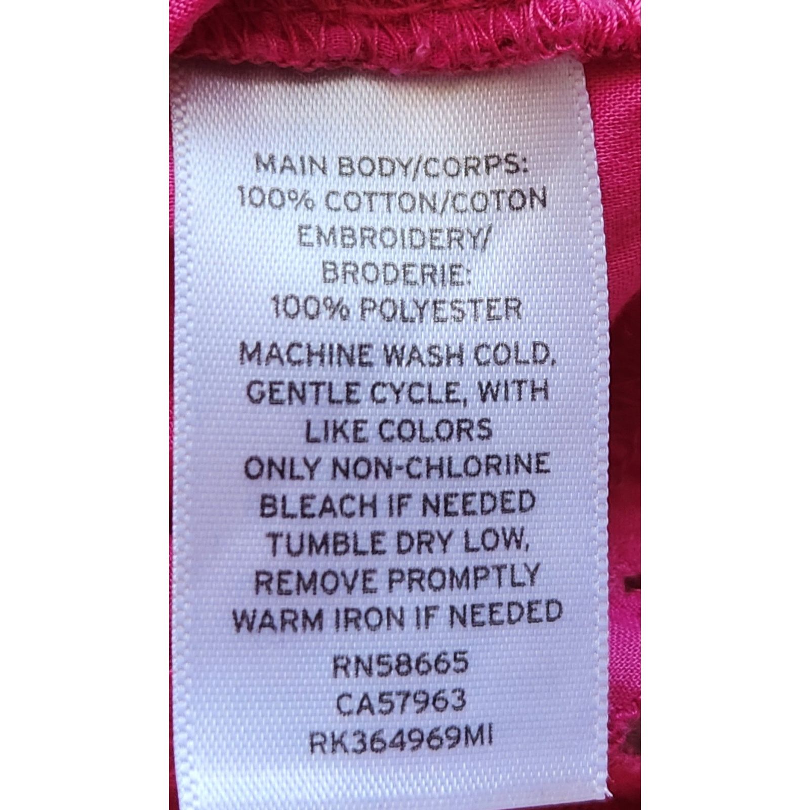 Other Abound Fuchsia Pink Eyelet Hem Cold Shoulder Top Large Size L / US 10 / IT 46 - 5 Thumbnail
