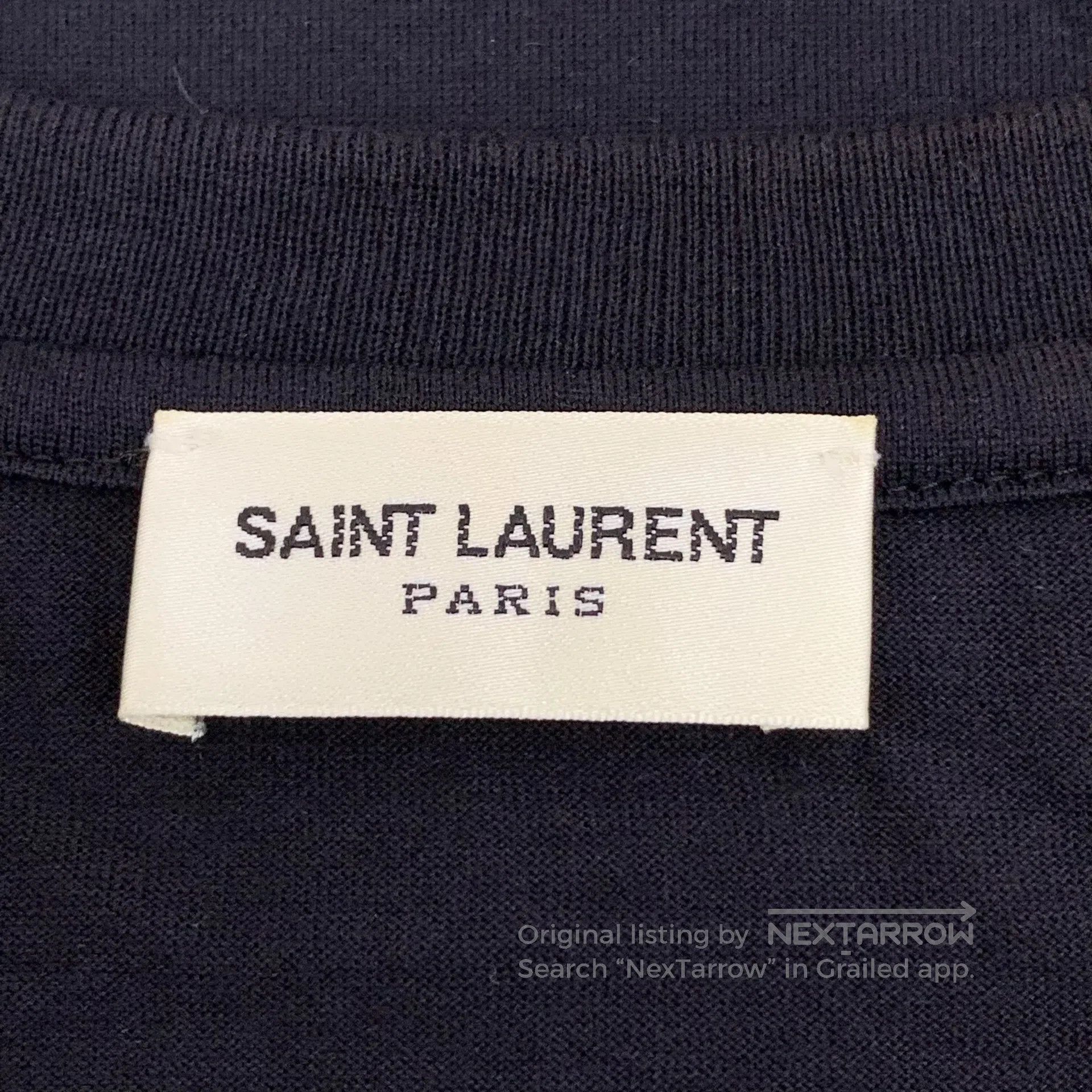 Saint Laurent Paris Saint Laurent Paris Black logo letter print cotton round n Size US S / EU 44-46 / 1 - 5 Thumbnail