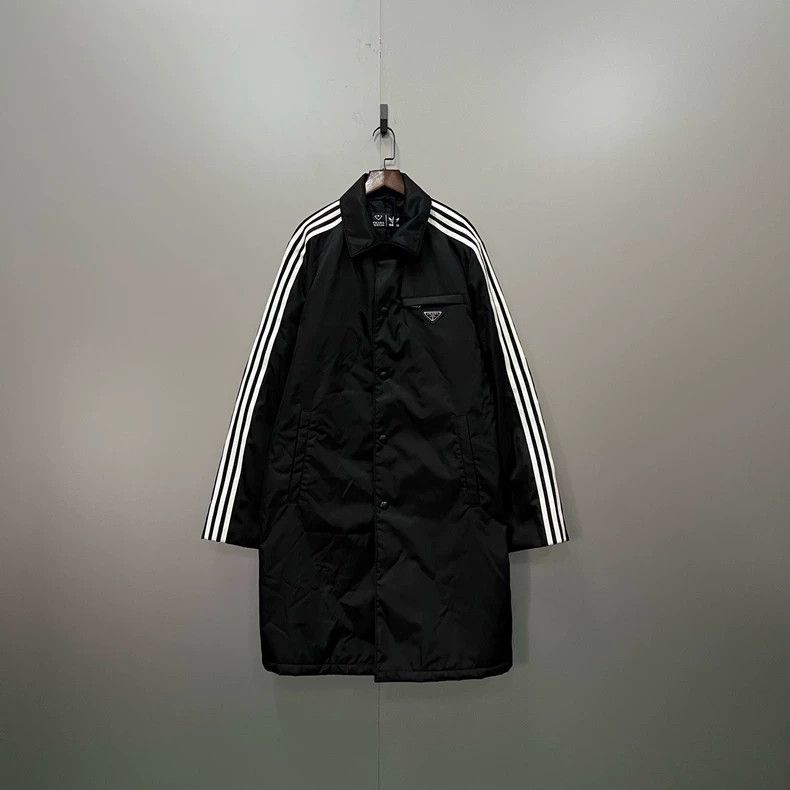 Prada Prada Adidas co-branded black logo striped long-sleeved win Size US S / EU 44-46 / 1 - 1 Thumbnail