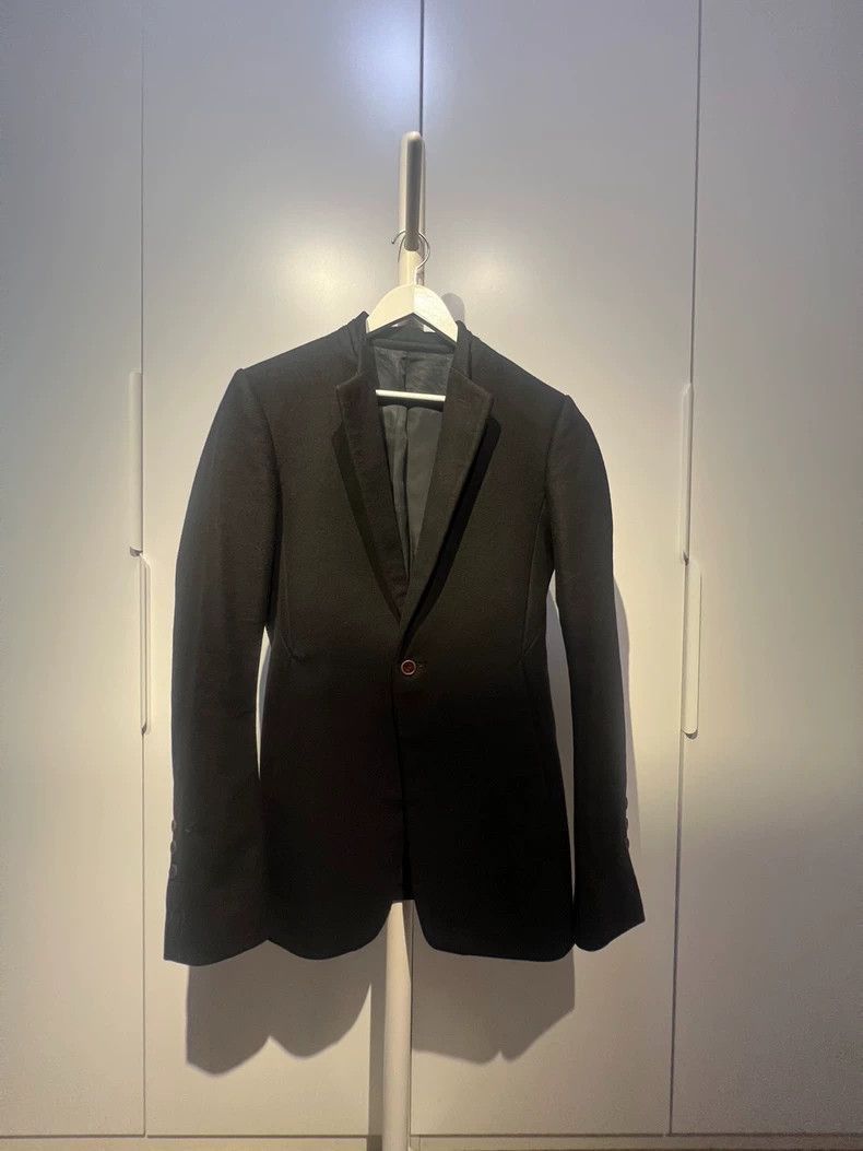 Rick Owens Rick Owens Black Wool Blend Blazer-2508 Size US M / EU 48-50 / 2 - 2 Thumbnail