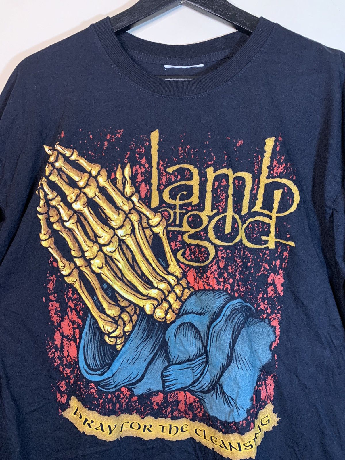 Band Tees × Vintage RARE* Vintage Lamb Of God Pray Cleansing Single Stitch Shirt Size US L / EU 52-54 / 3 - 3 Thumbnail