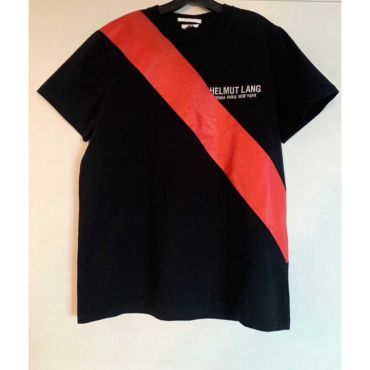 Helmut Lang HELMUT LANG SASH STRIPE LOGO T-SHIRT Size US M / EU 48-50 / 2 - 2 Thumbnail