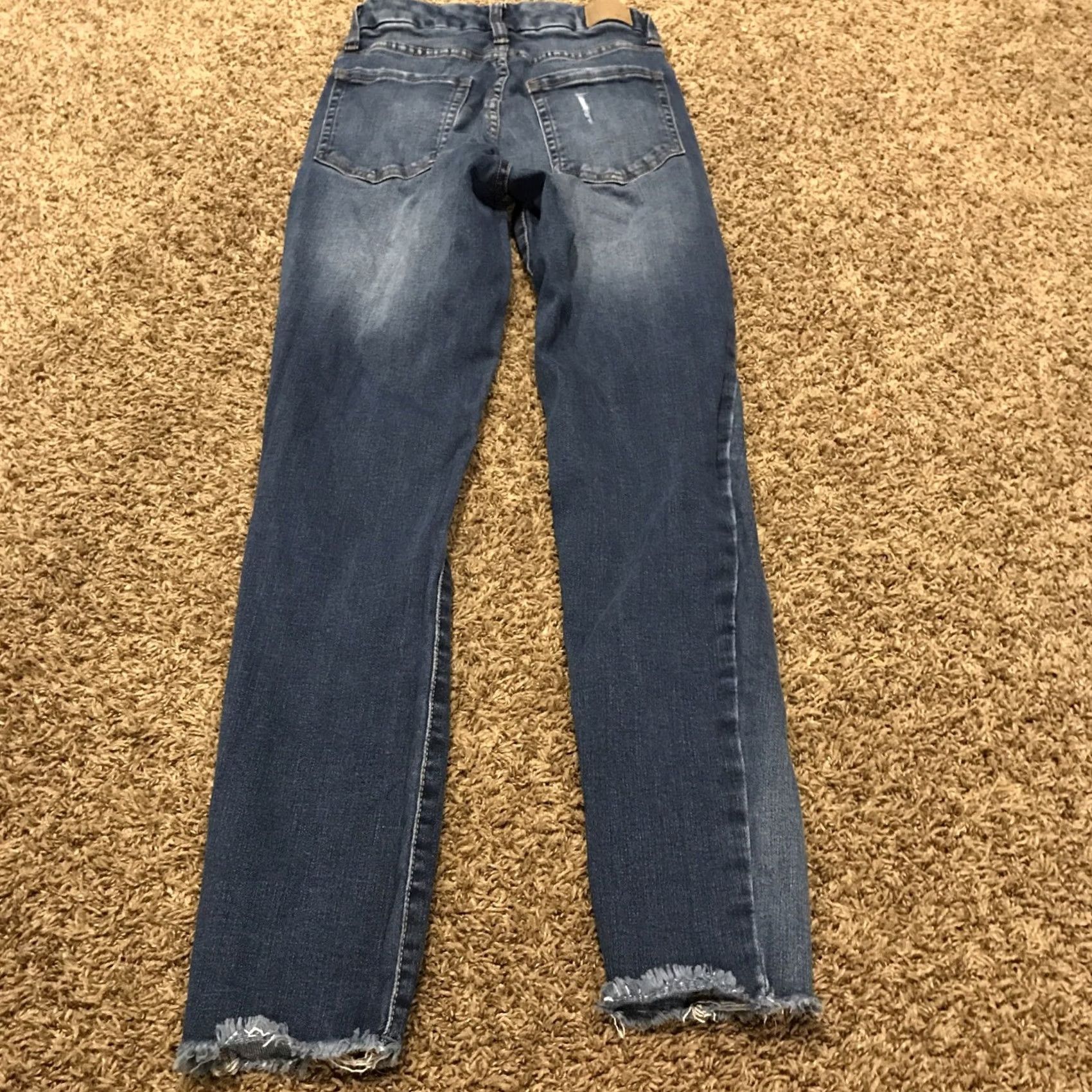 Vintage Aéropostale Womens Jeans Jegging Cotton Blend Regular Rise High Zip Button 26" Waist 28" Inseam Blue Size 4 Size 27" / US 4 / IT 40 - 4 Thumbnail