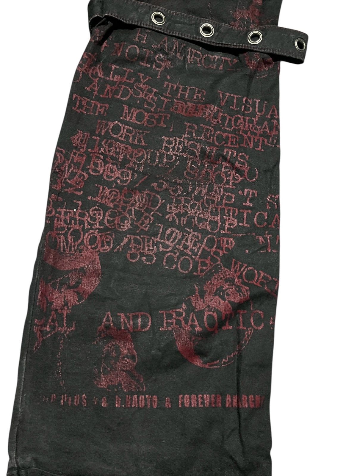 Other H. Naoto Anarchyism Crust Patchwork Waxed Bondage Pants Size US 32 / EU 48 - 3 Thumbnail