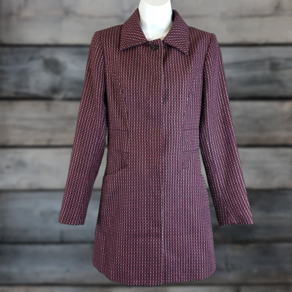 Nicole Miller VINTAGE Nicole Miller Womens Coat Sz 4 Pink Snap Buttons — Nicole by Nicole Miller Coat, Pink, Size 4, Polyester Peacoat, Snap Closure, Womens Size S / US 4 / IT 40 - 1 Thumbnail