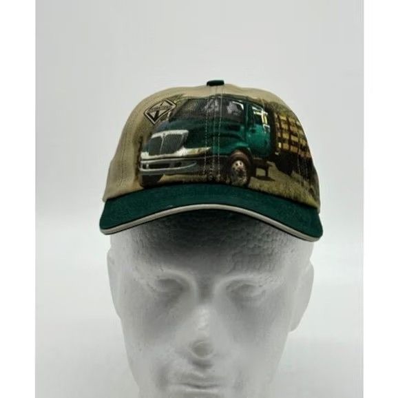 Vintage VINTAGE International Trucks Hat Mens OSFA Green Strapback Baseball Cap USA Made NEW Size ONE SIZE - 2 Thumbnail