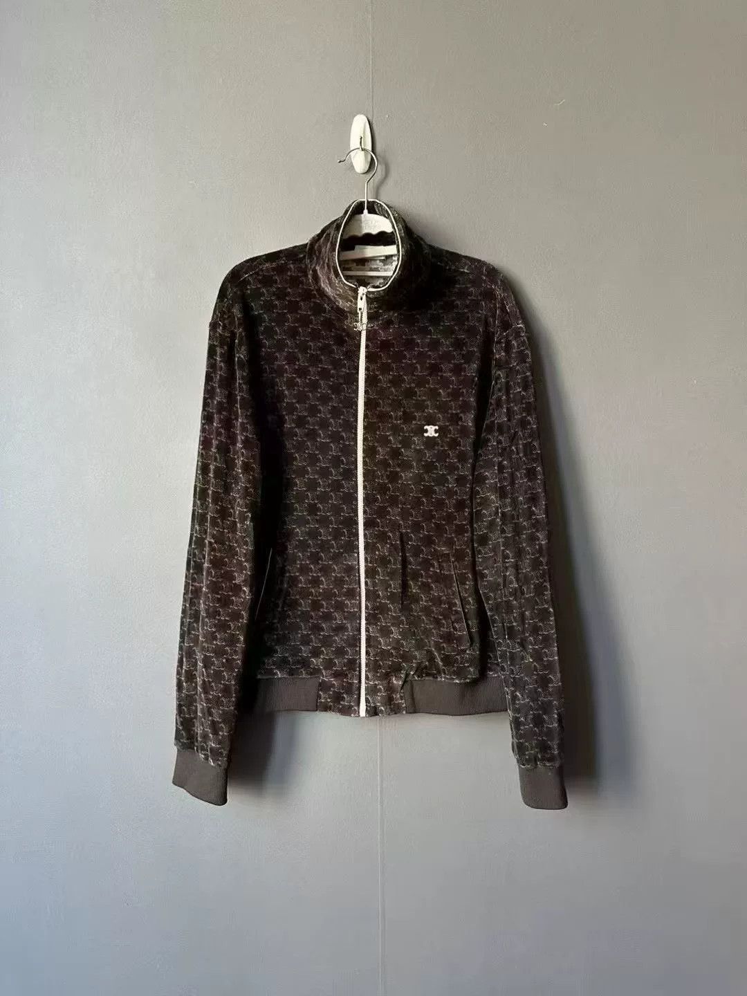 Celine celine velvet printed jacket size large Size L / US 10 / IT 46 - 1 Thumbnail