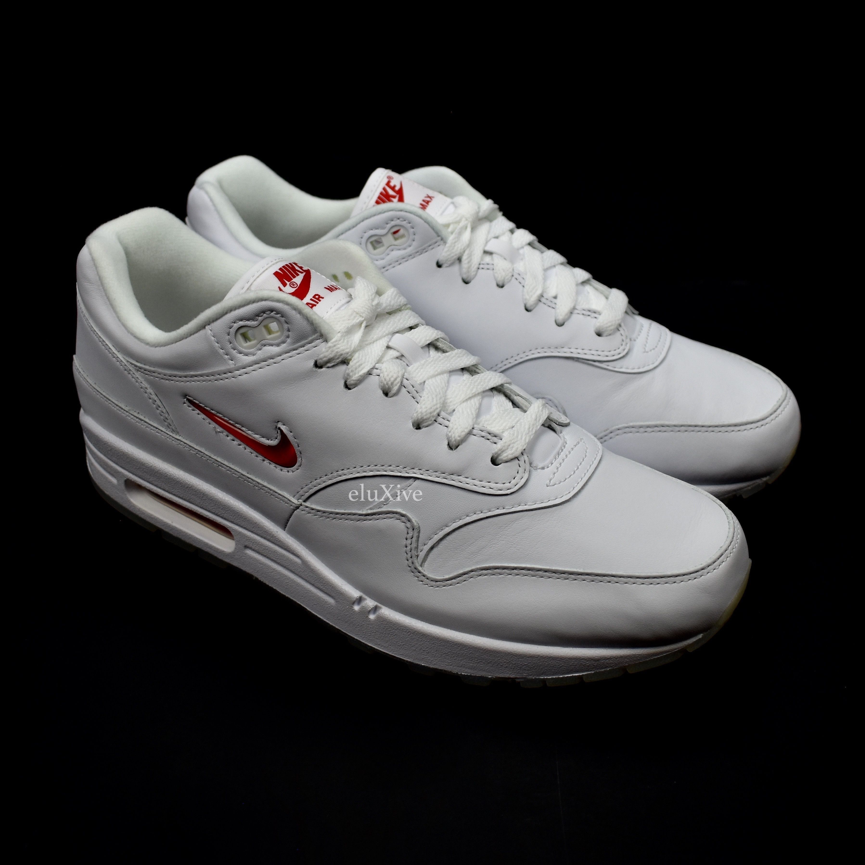 Nike Nike Air Max 1 Jewel Mini Swoosh White Red 2017 DS Size US 10 / EU 43 - 1 Preview