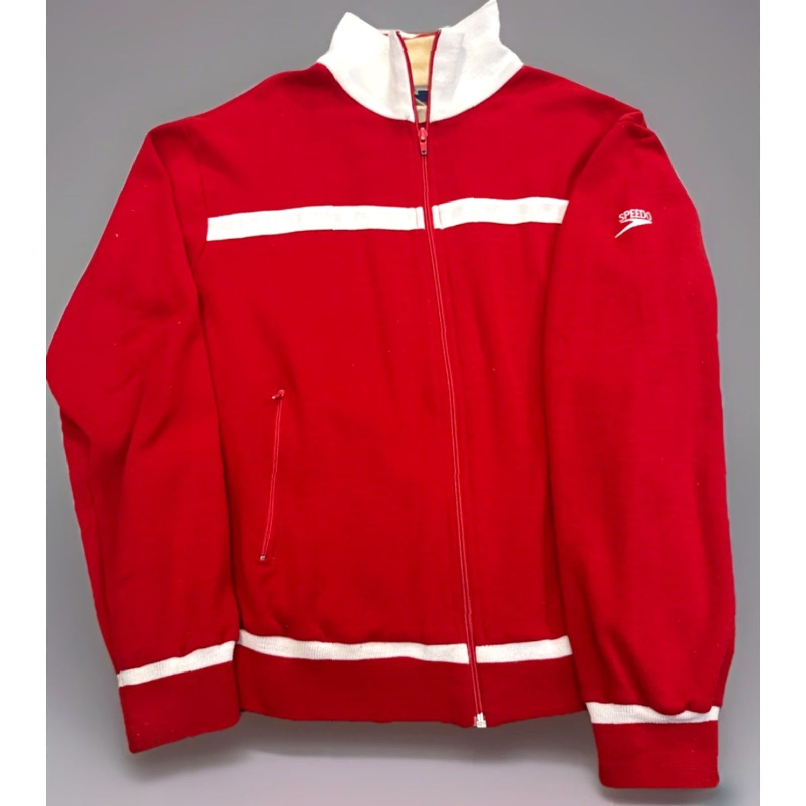 Speedo VINTAGE Speedo Tracksuit 2 Piece Unisex Adults L Red 70s Sweatsuit Jacket Pants Zip Japan Size L / US 10 / IT 46 - 2 Thumbnail