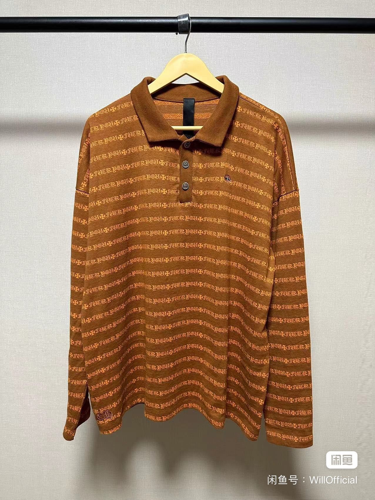 image of Chrome Hearts Mattyboy Polo Shirt M in Brown, Men's (Size Medium)