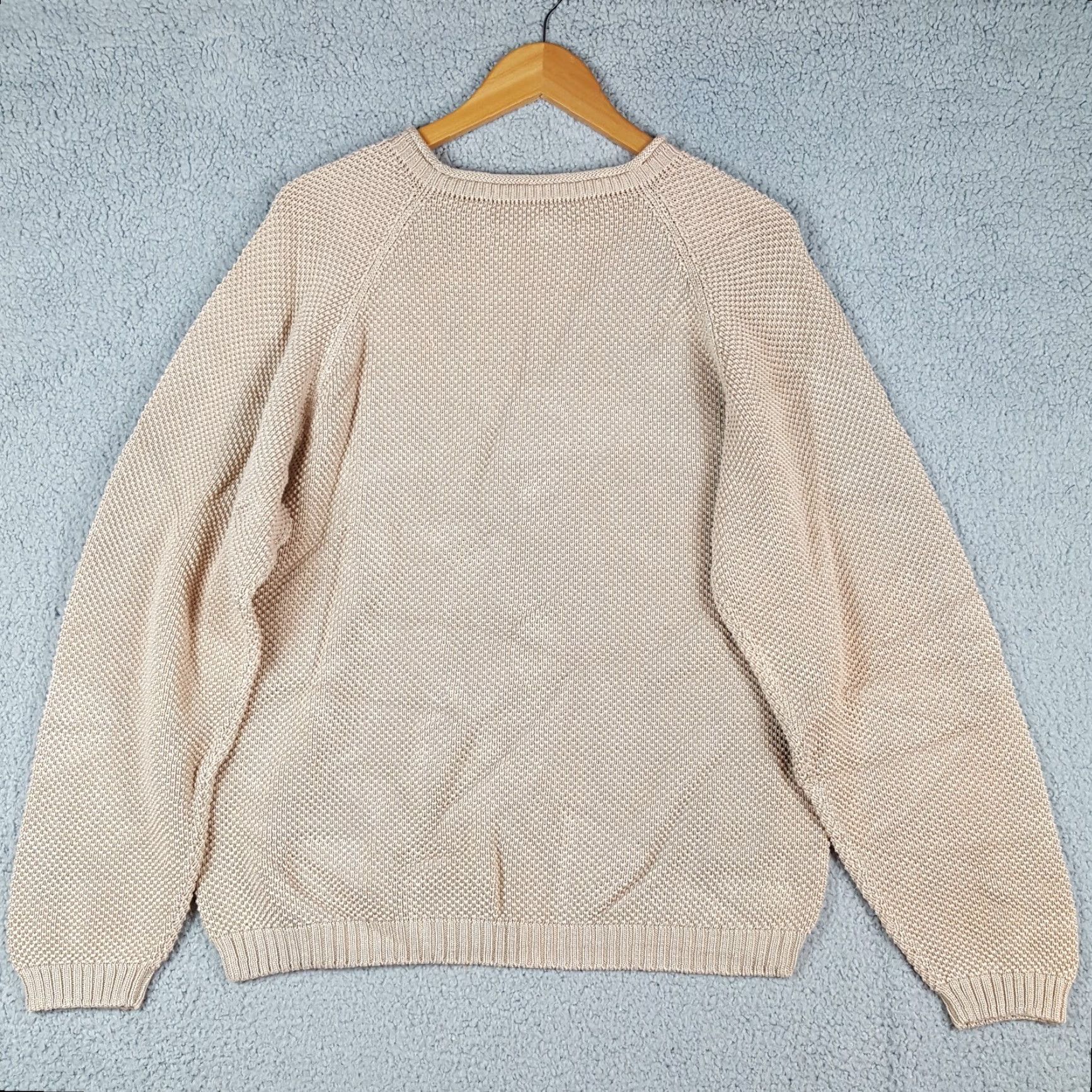 Vintage VINTAGE Peruvian Connection Pima Cotton Knit Pullover Sweater XL Beige Casual Mens Size US XL / EU 56 / 4 - 5 Thumbnail