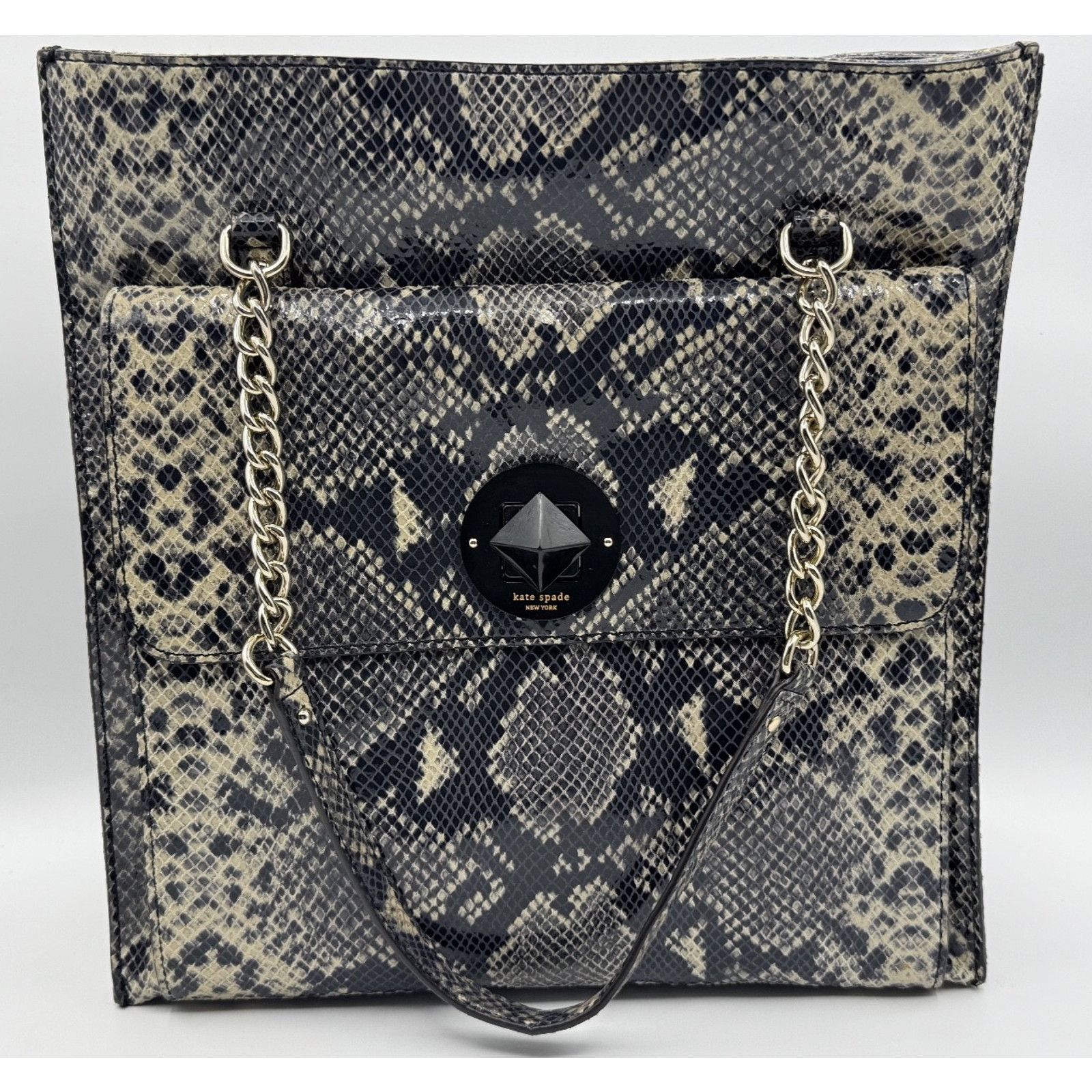 Kate Spade Kate Spade Grey Beige Snake Effect Leather South Kensington Size ONE SIZE - 2 Thumbnail