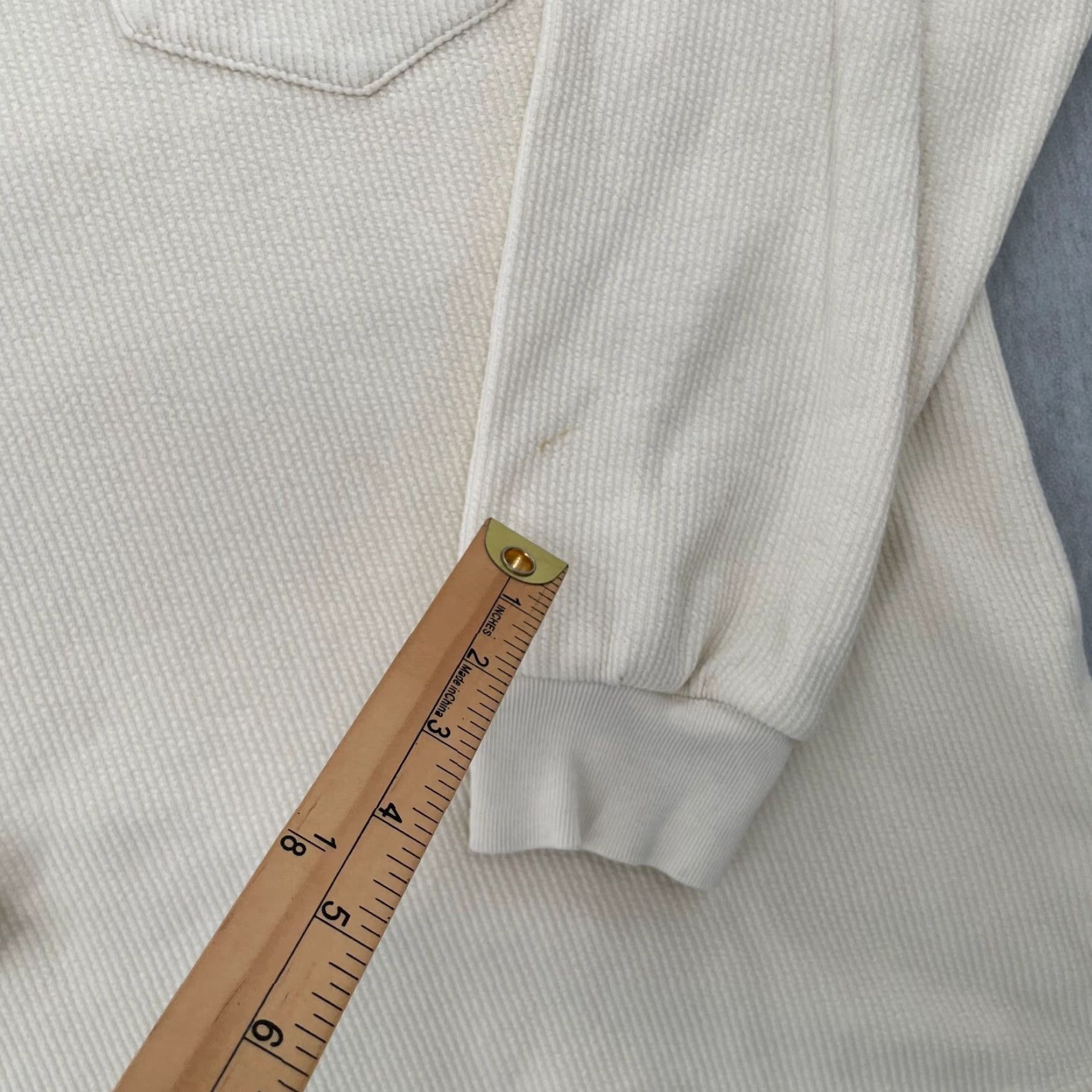 Polo Ralph Lauren VINTAGE Polo Ralph Lauren Sweater Adult Medium Beige Cotton Corduroy Long Sleeve Pullover Logo Men M Size US M / EU 48-50 / 2 - 7 Thumbnail