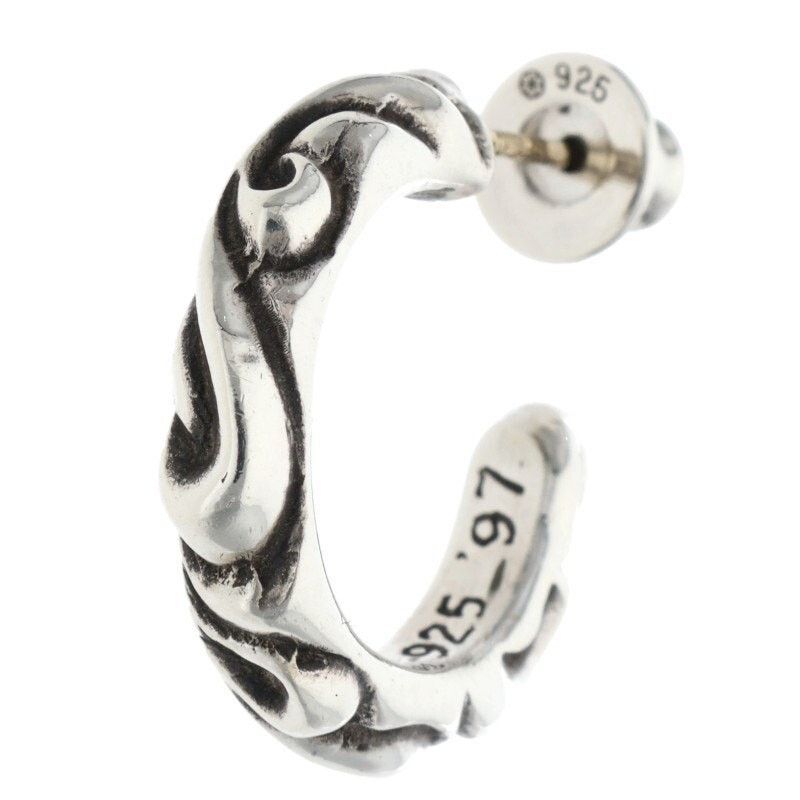Chrome Hearts Chrome Hearts Scroll Hoop Silver Earring Size ONE SIZE - 1 Thumbnail