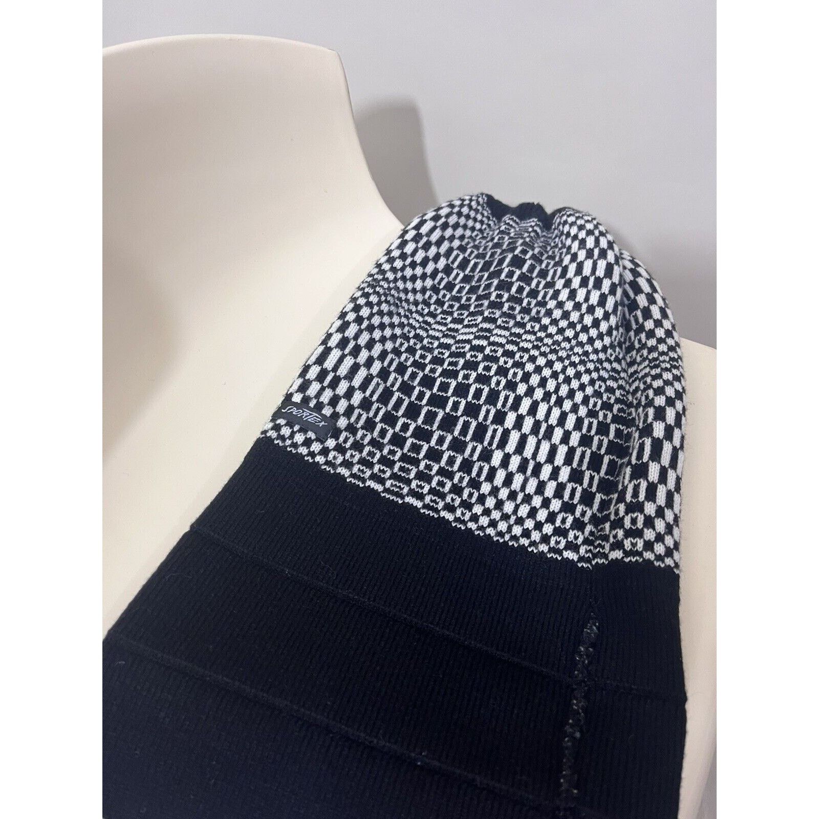 Vintage Vintage Sportex Black & White Snowboarding Beanie One Size Size ONE SIZE - 2 Thumbnail