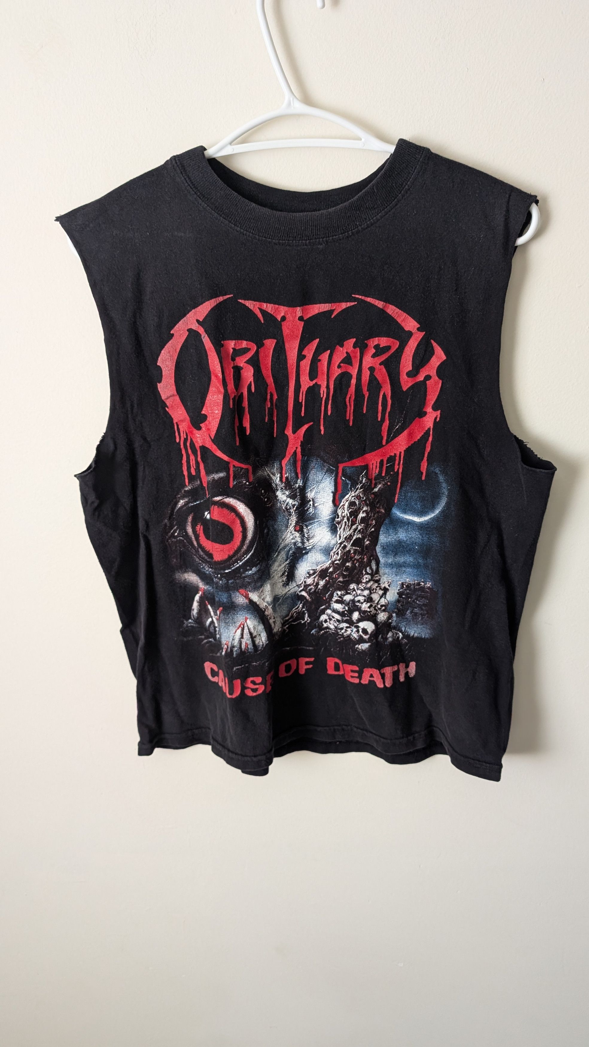 Vintage Vintage Obituary Cause Of Death Cut Off Shirt Size US M / EU 48-50 / 2 - 1 Thumbnail
