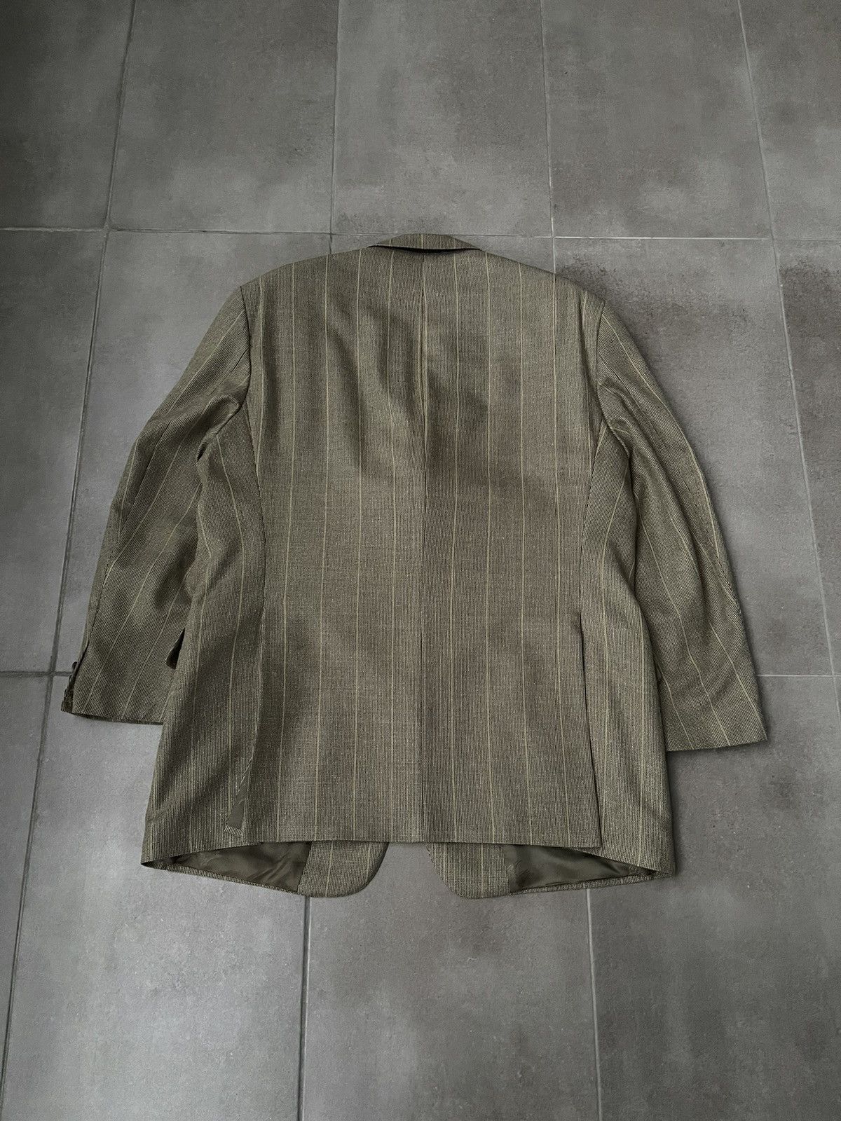 Burberry Vintage Burberry Striped Grey Brown Wool Blazer Size US M / EU 48-50 / 2 - 6 Thumbnail