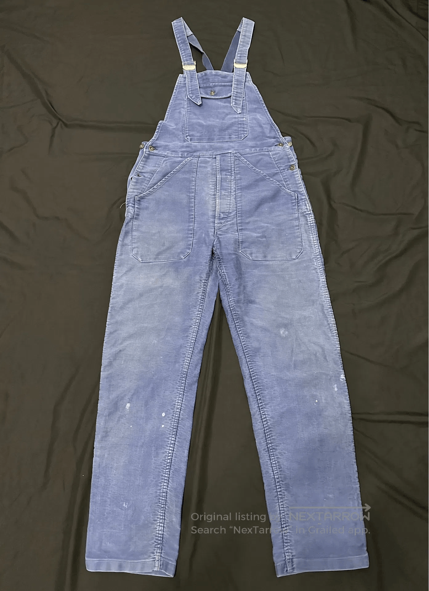 Vintage vintage french workwear moleskin overalls. Size US 40 / EU 56 - 3 Thumbnail