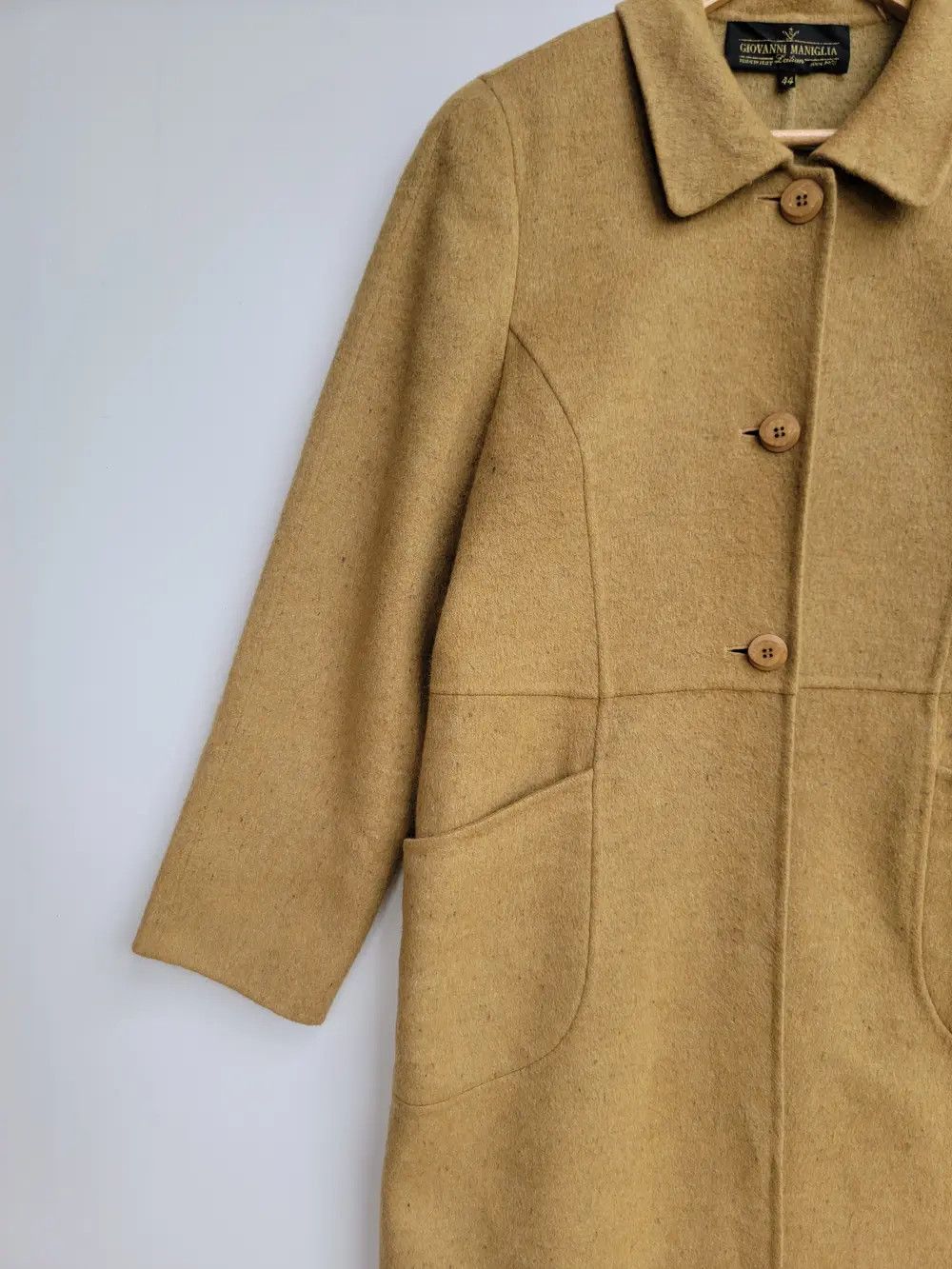 Other Giovanni Maniglia Wool Long Jacket Size L / US 10 / IT 46 - 4 Thumbnail