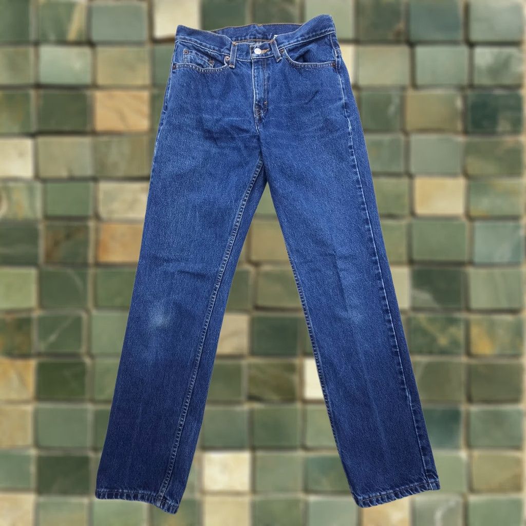 Levi's VINTAGE Levi's 505 Jeans Women's Dark Wash 32in Inseam Size 8 90s Rigid Straight Denim Size 30" / US 8 / IT 44 - 1 Thumbnail