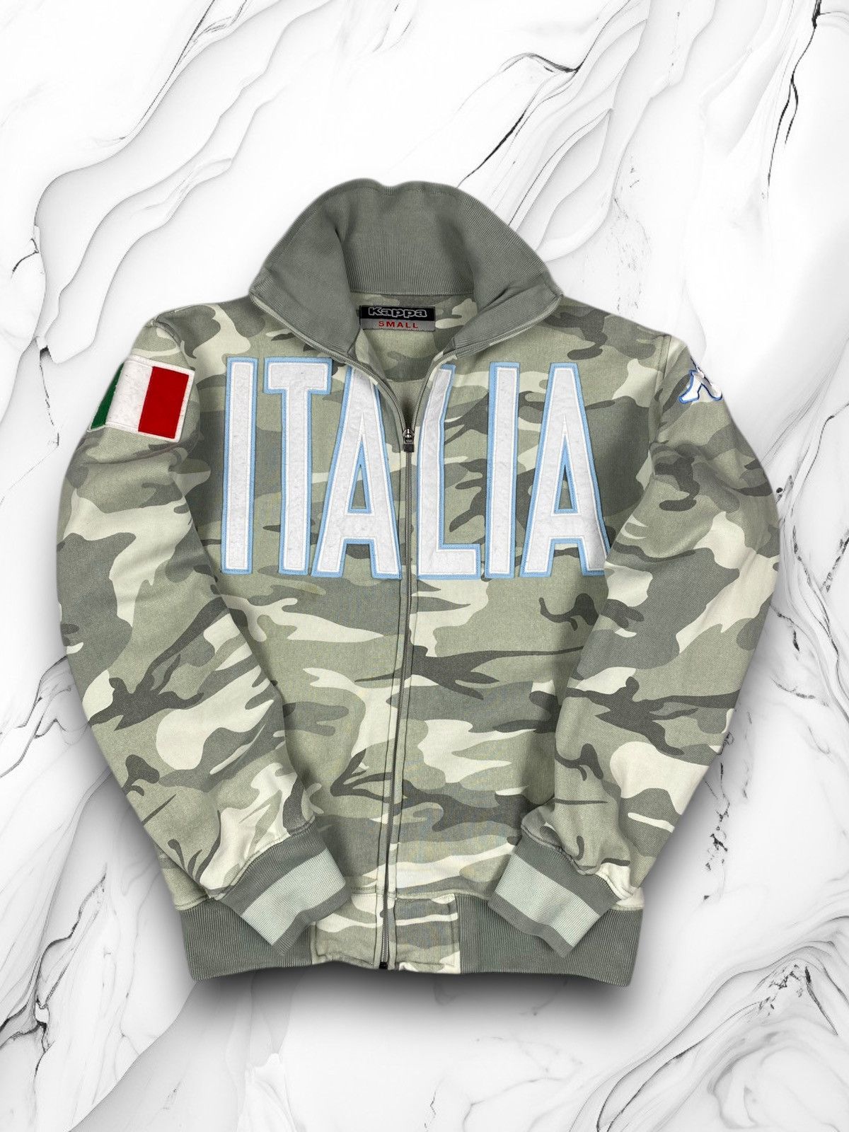 Kappa Kappa Italia Italy Track Jacket Full Zip Camo Overprint Size US S / EU 44-46 / 1 - 1 Thumbnail
