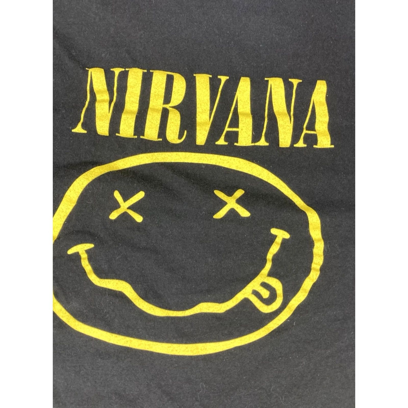 Logo 7 Nirvana T-Shirt Women XL Black Logo Graphic Crew Neck Short Sleeve Vintage Style Official Merch Size XL / US 12-14 / IT 48-50 - 2 Thumbnail
